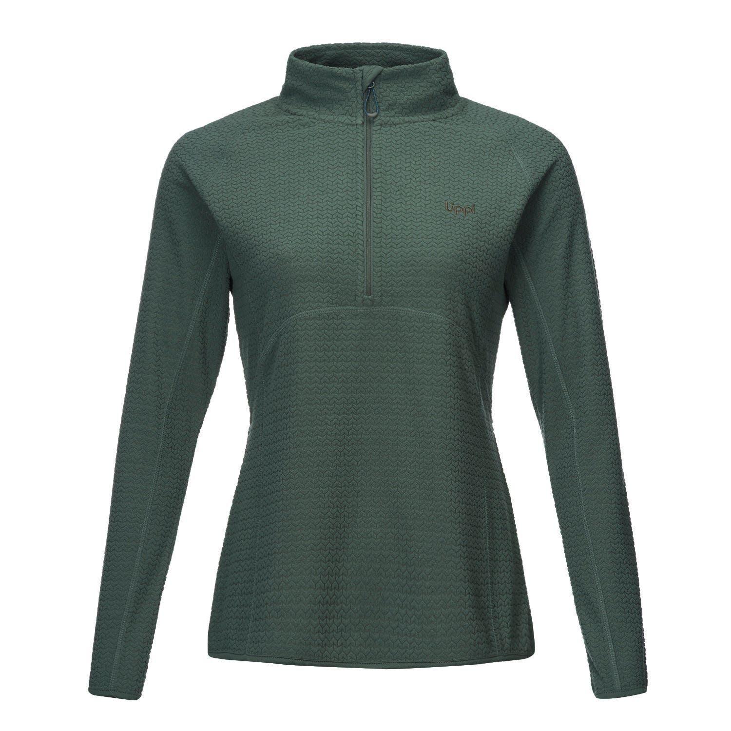Poleron Mujer Jacaranda Nano-F 14 Zip Verde Oscuro Lippi V23-0