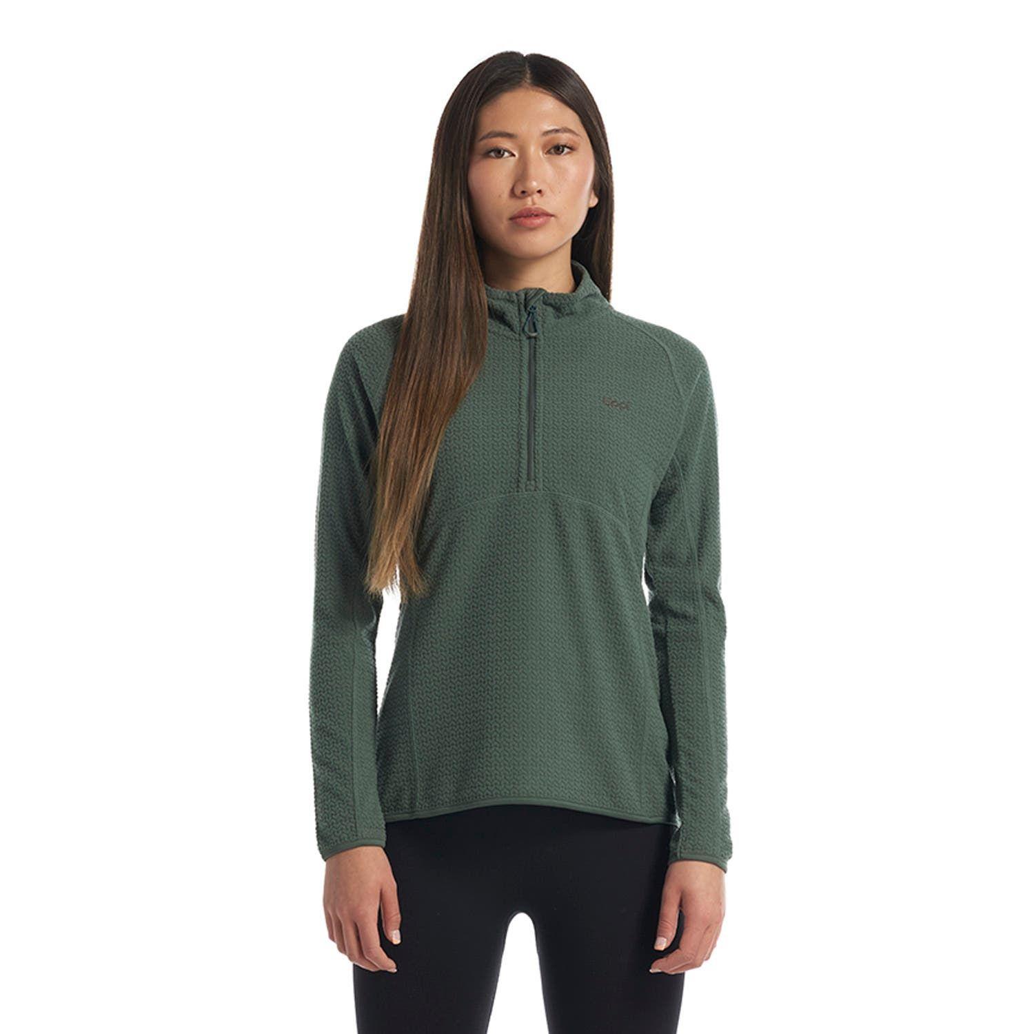 Poleron Mujer Jacaranda Nano-F 14 Zip Verde Oscuro Lippi V23-1