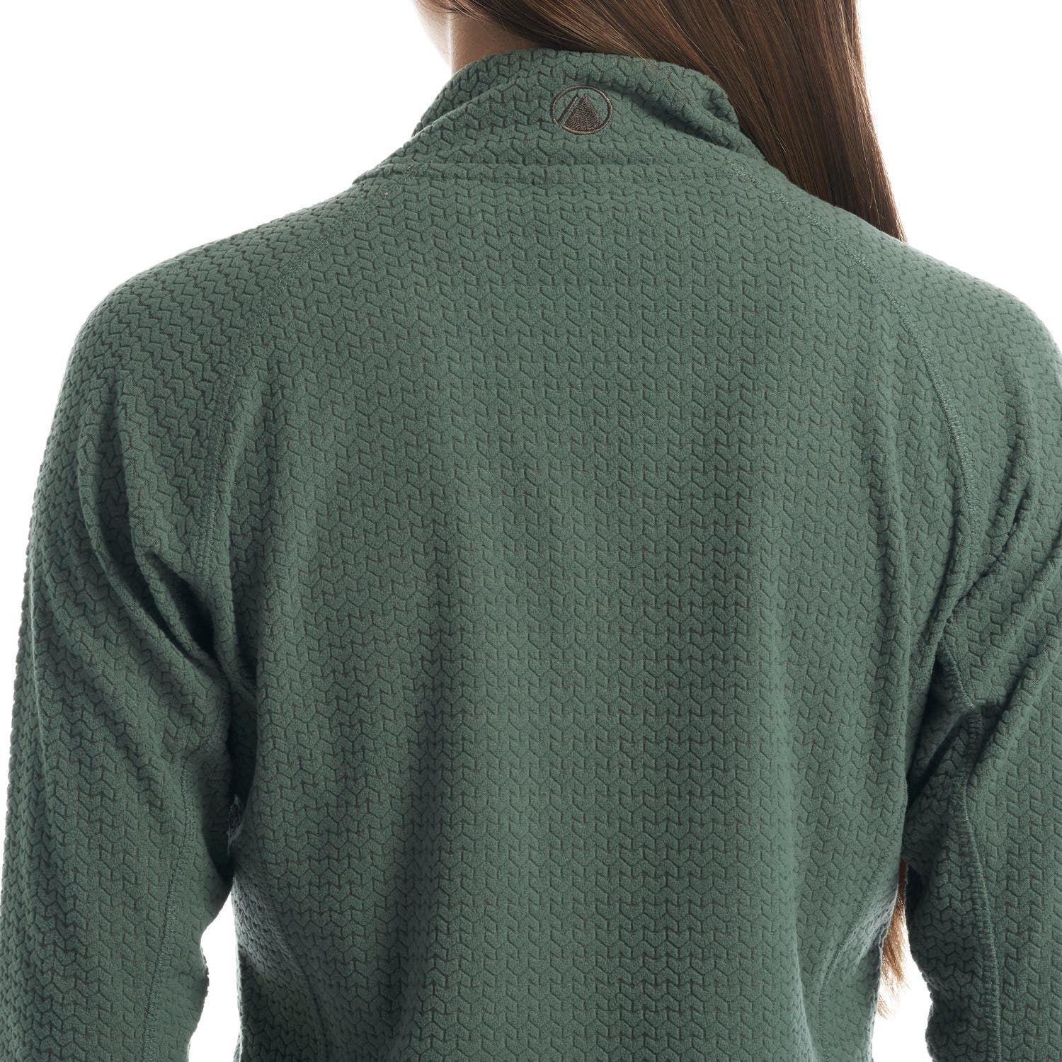 Poleron Mujer Jacaranda Nano-F 14 Zip Verde Oscuro Lippi V23-7