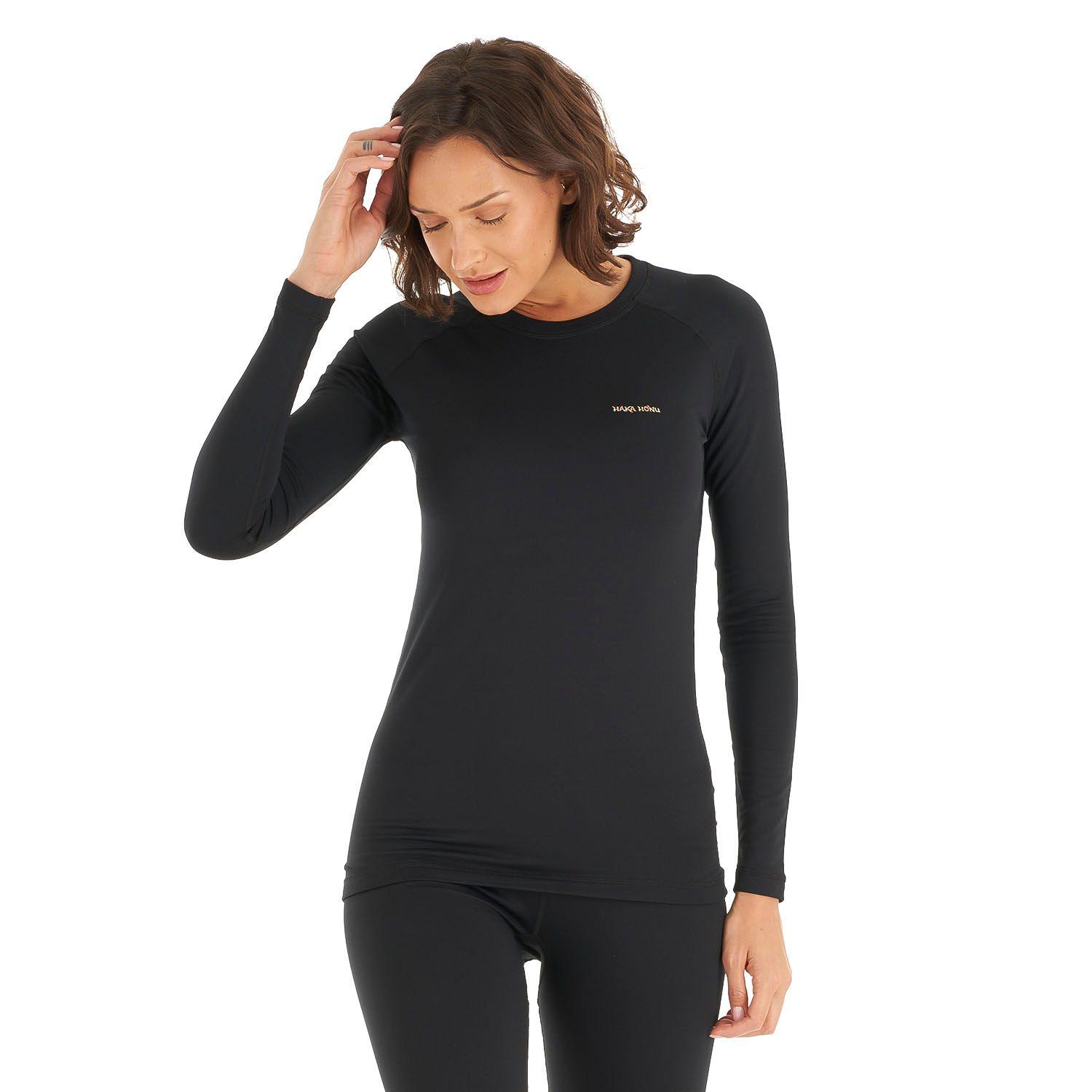 Primera Capa Mujer Huemul Top Negro Haka Honu V23-2