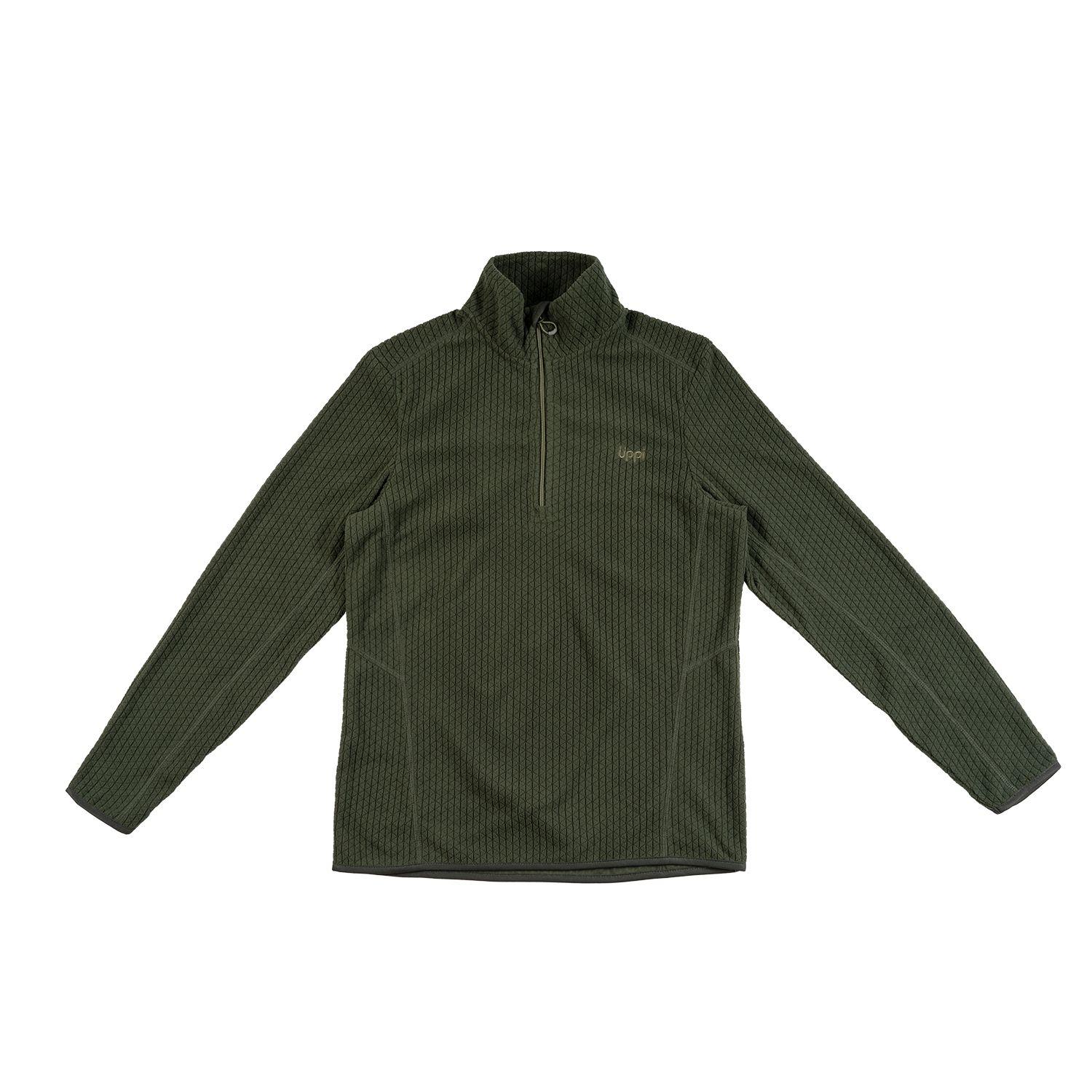 Poleron Teen Boy Mild Nano-F 1/4 Zip Verde Oscuro Lippi-0