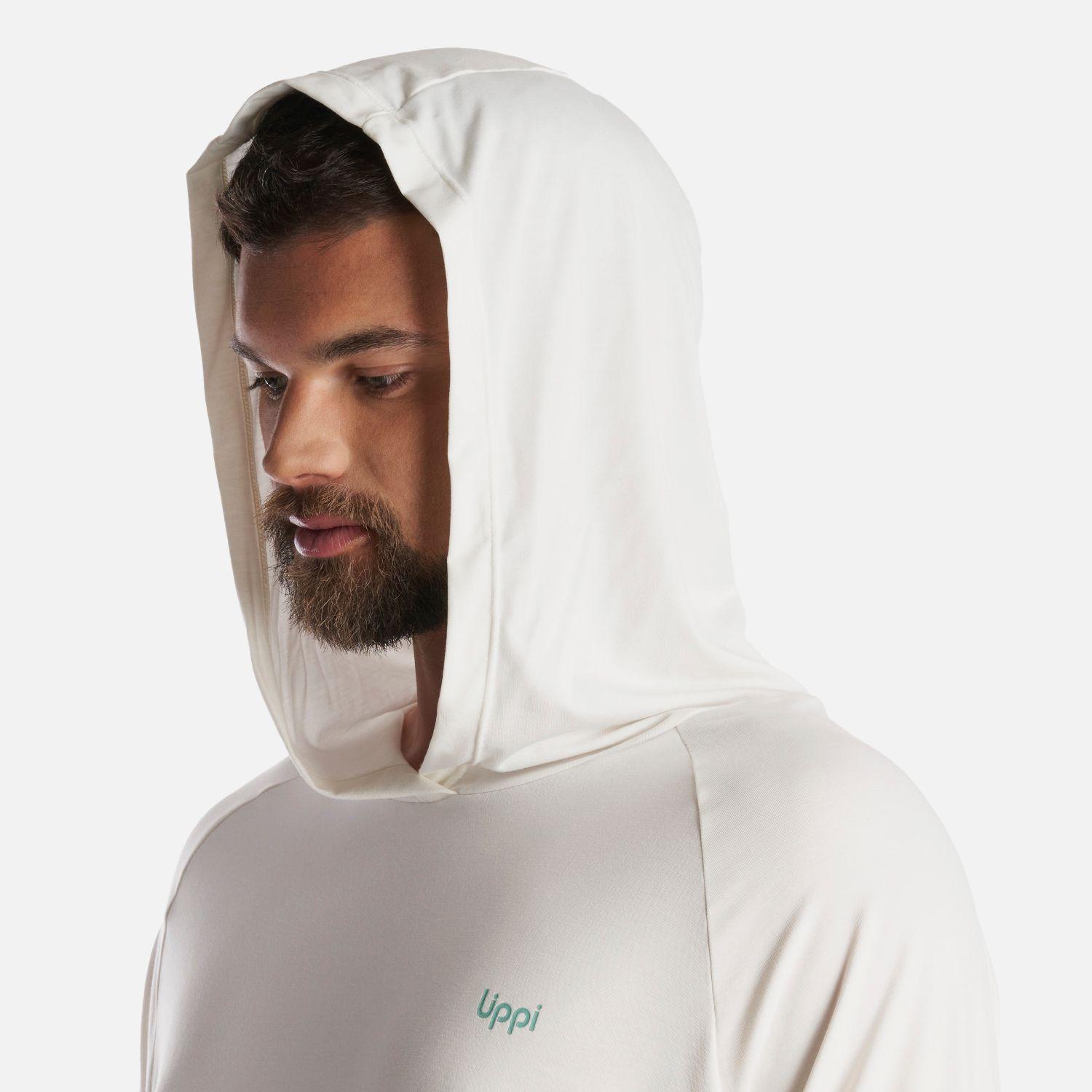 Polera Hombre Sun Action Hoody Q-Dry T-Shirt Blanco Lippi-5