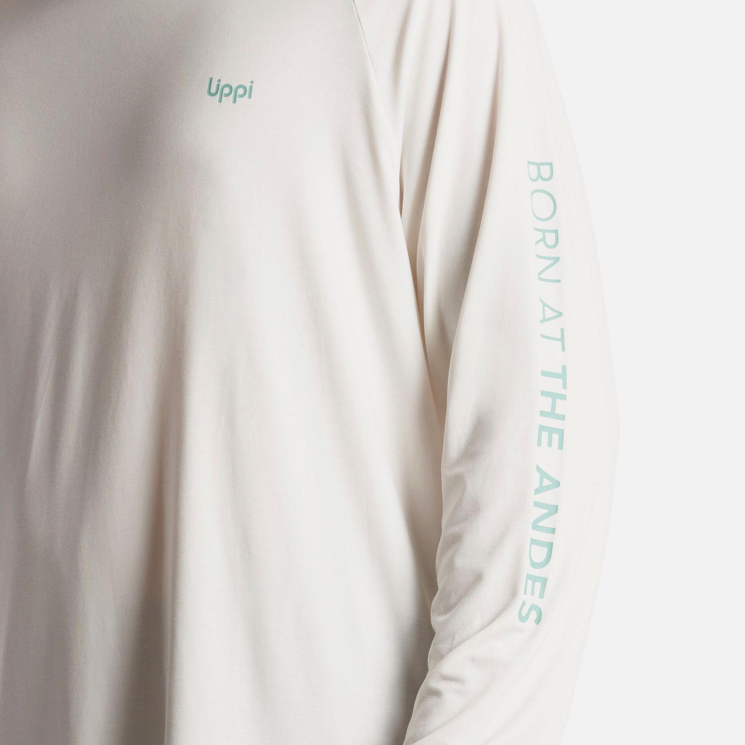 Polera Hombre Sun Action Hoody Q-Dry T-Shirt Blanco Lippi-6