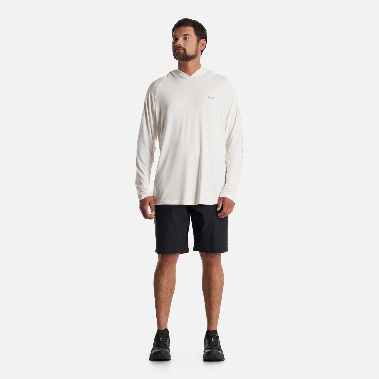 Polera Hombre Sun Action Hoody Q-Dry T-Shirt Blanco Lippi-7