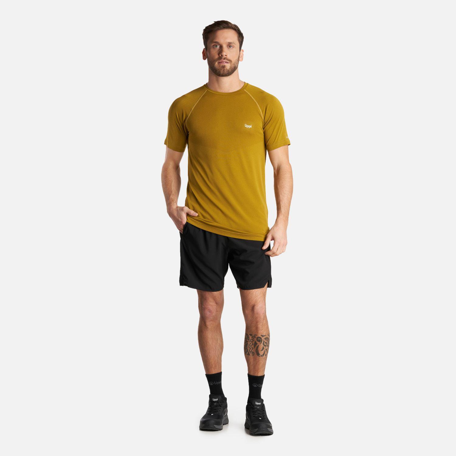Polera Hombre Essential Sport T-Shirt Mostaza Oscuro Lippi-5