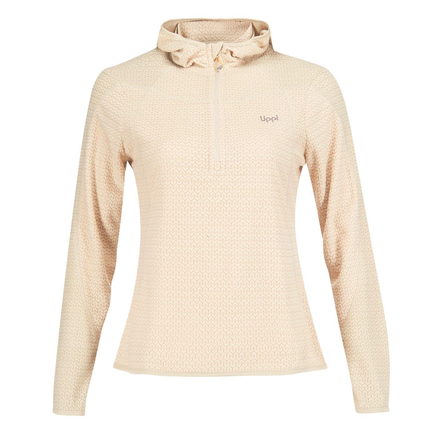 Poleron Mujer Jacaranda Nano-F 14 Zip Hoody Crudo Lippi V21-0