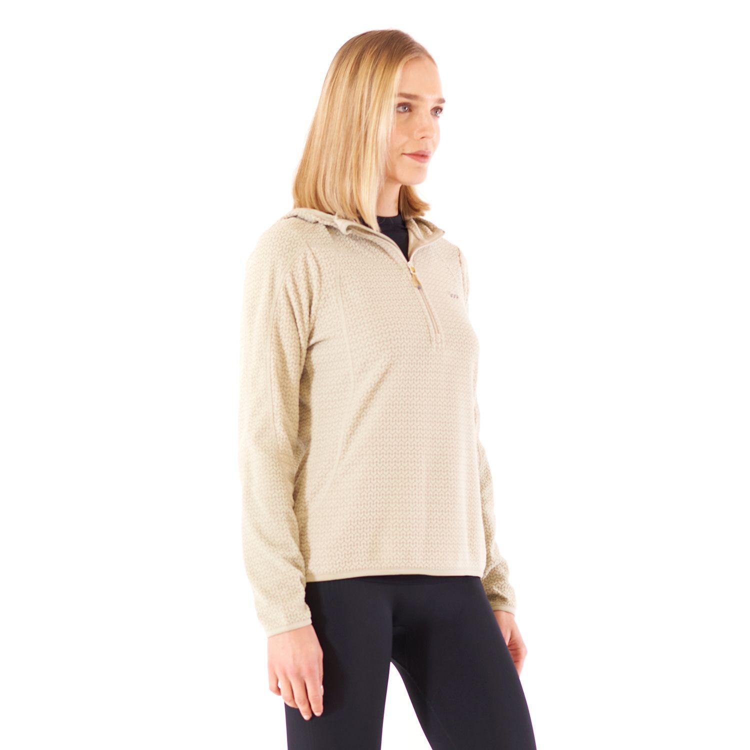 Poleron Mujer Jacaranda Nano-F 14 Zip Hoody Crudo Lippi V21-2