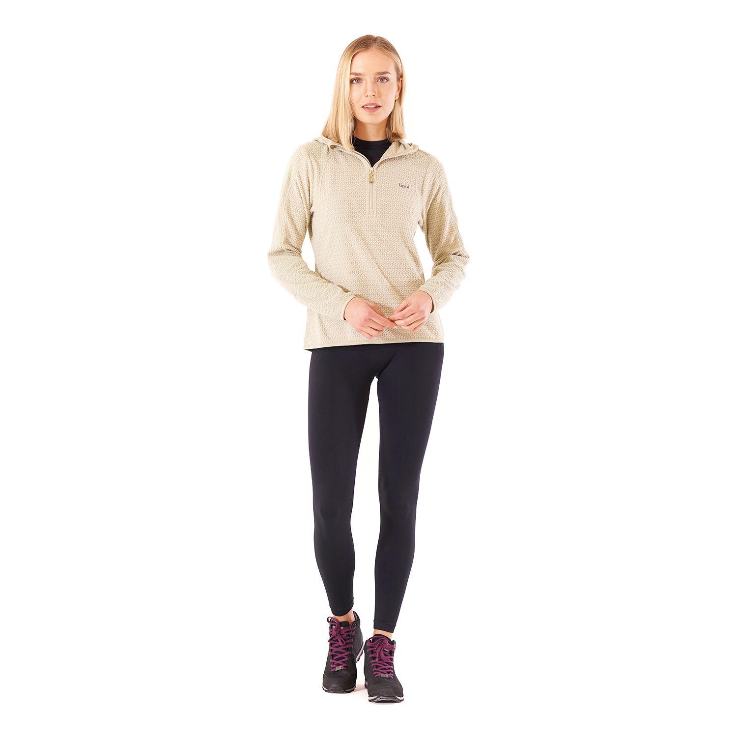 Poleron Mujer Jacaranda Nano-F 14 Zip Hoody Crudo Lippi V21-6