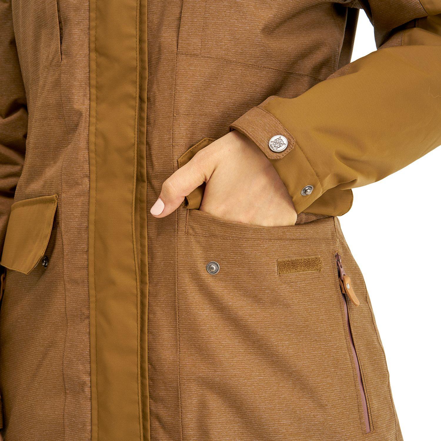 Chaqueta Mujer Grove B-Dry Hoody Jacket Melange Mostaza Lippi-5