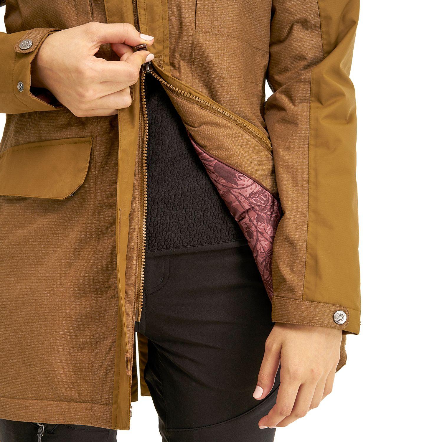Chaqueta Mujer Grove B-Dry Hoody Jacket Melange Mostaza Lippi-6