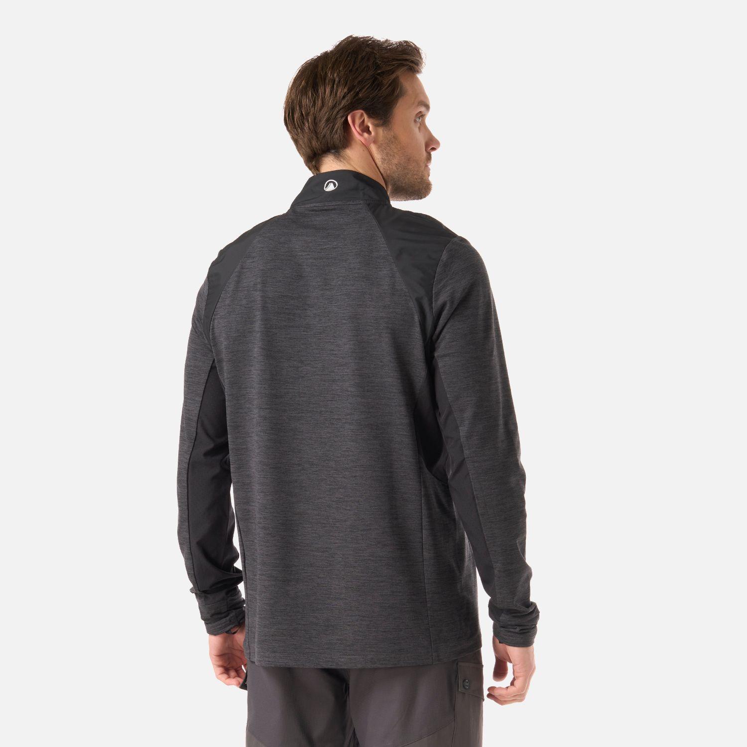 Polerón Hombre Egger 1/4 Zip Negro Lippi V26-2