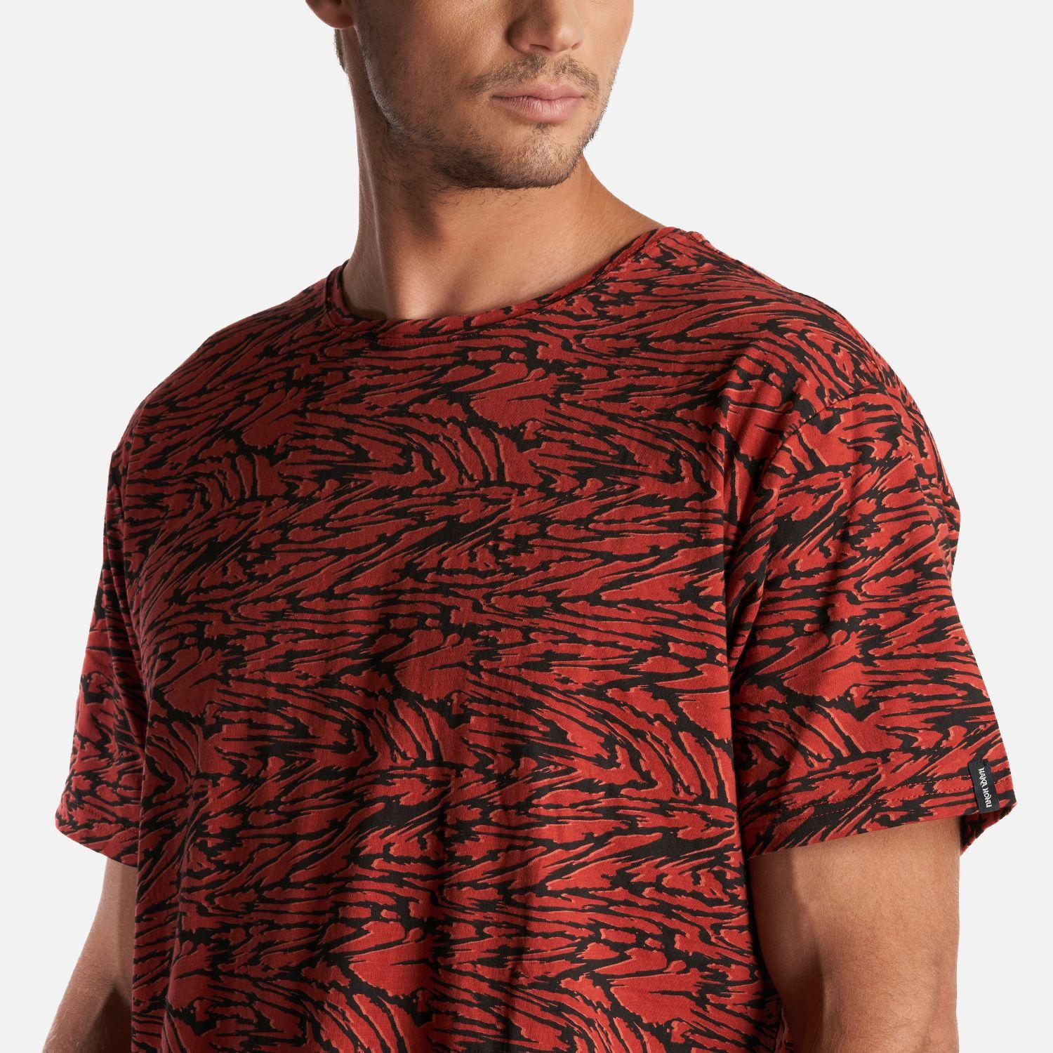 Polera Hombre Frecuencia Rojo Anaranjado Haka Honu-4