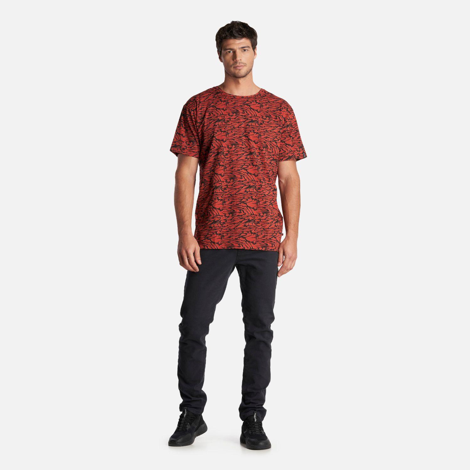 Polera Hombre Frecuencia Rojo Anaranjado Haka Honu-5