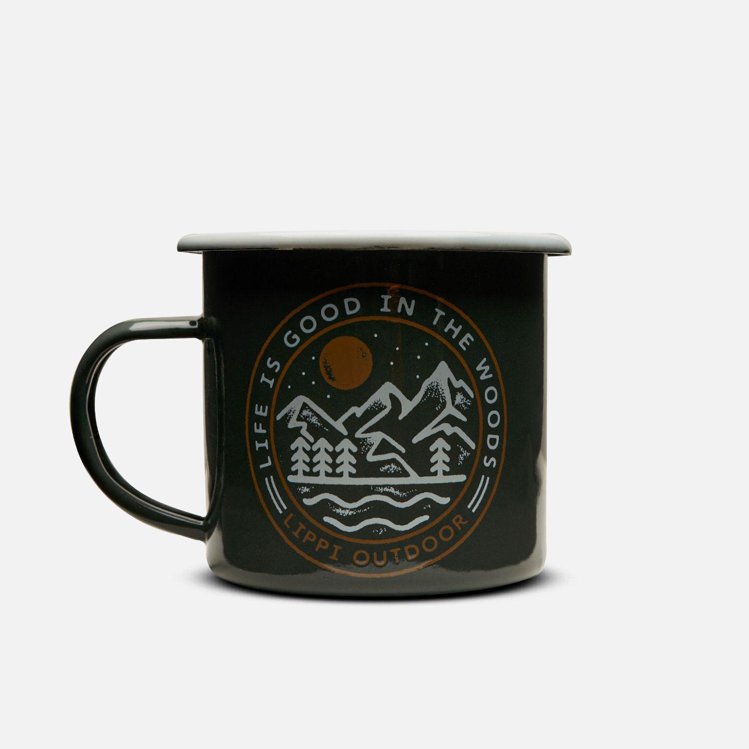 Tazón Unisex Mountain Vintage Mug Negro Lippi-0