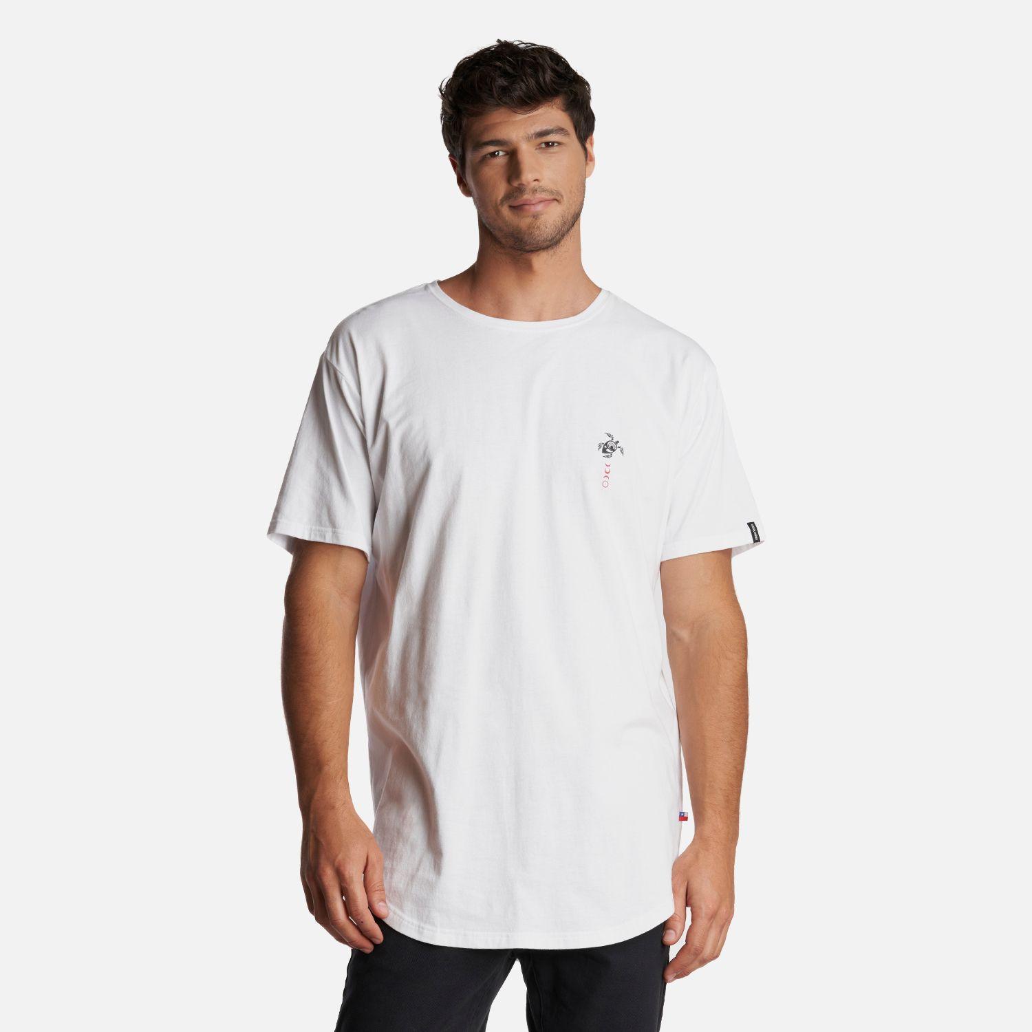 Polera Hombre Fauna Onirica Blanco Haka Honu-1