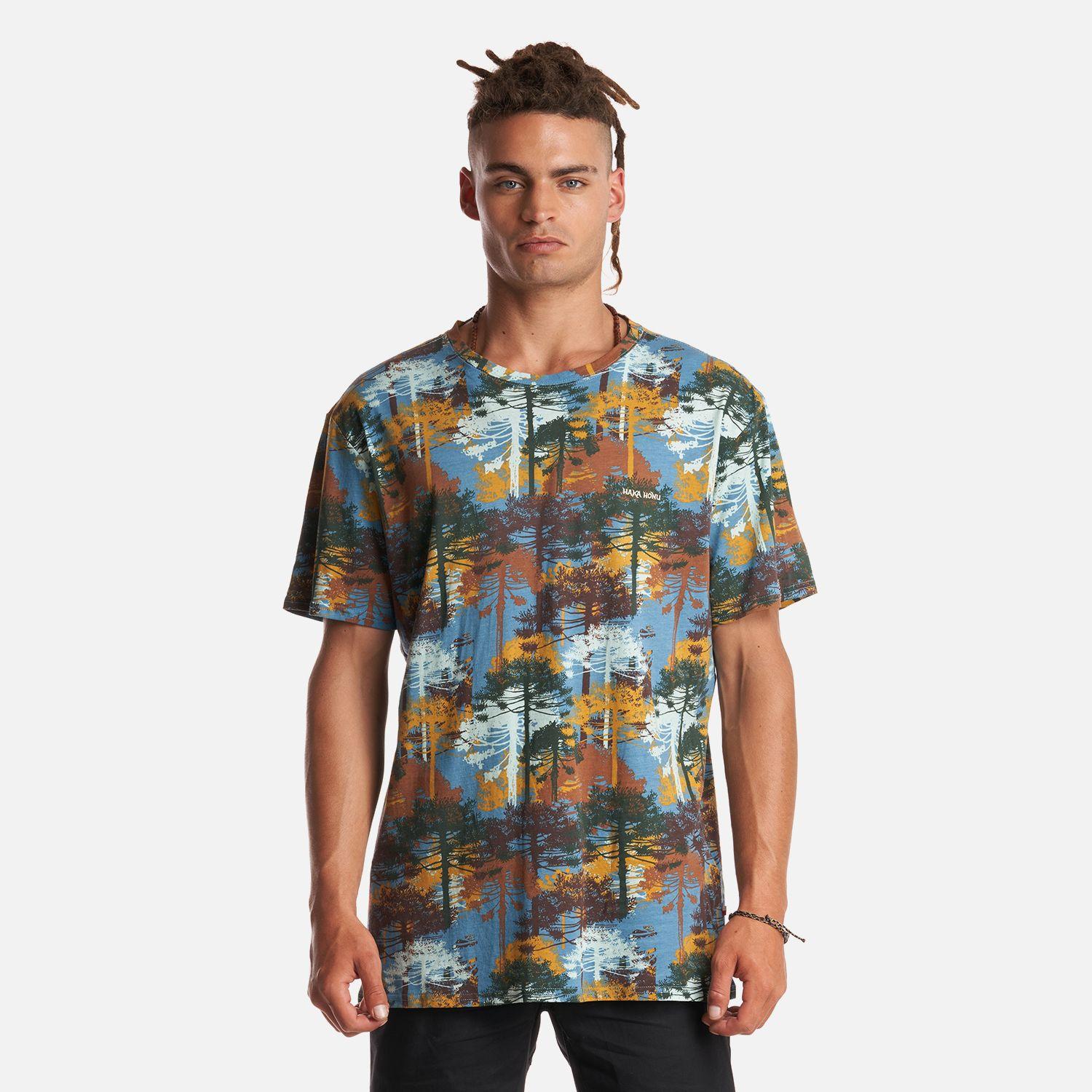 Polera Hombre Araucaria Print Calipso Haka Honu-1