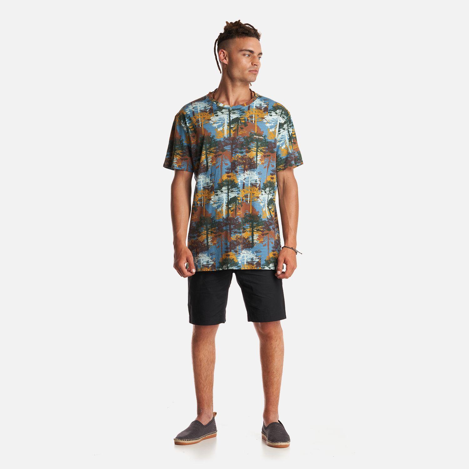 Polera Hombre Araucaria Print Calipso Haka Honu-5