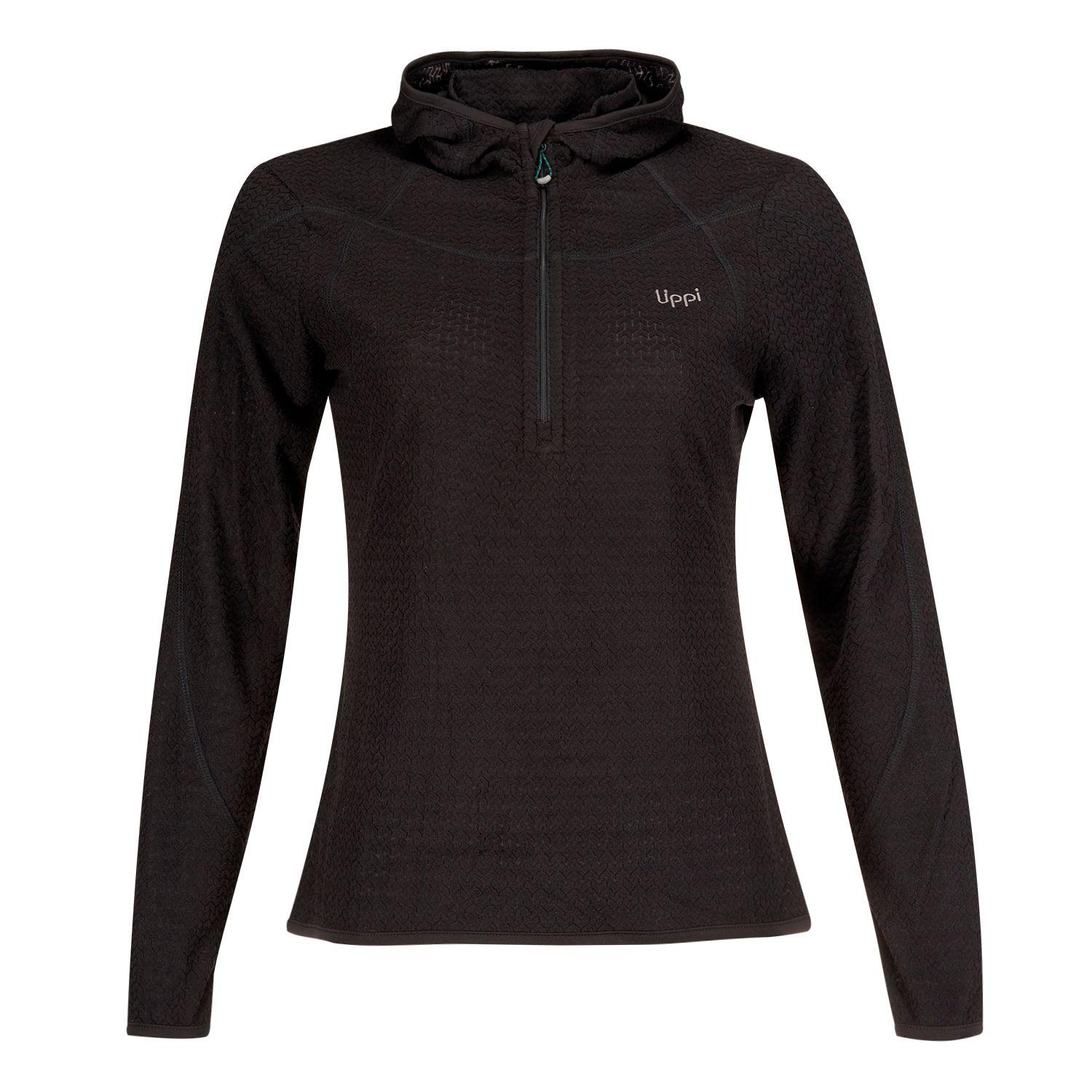 Poleron Mujer Jacaranda Nano-F 14 Zip Hoody Negro Lippi V22-0