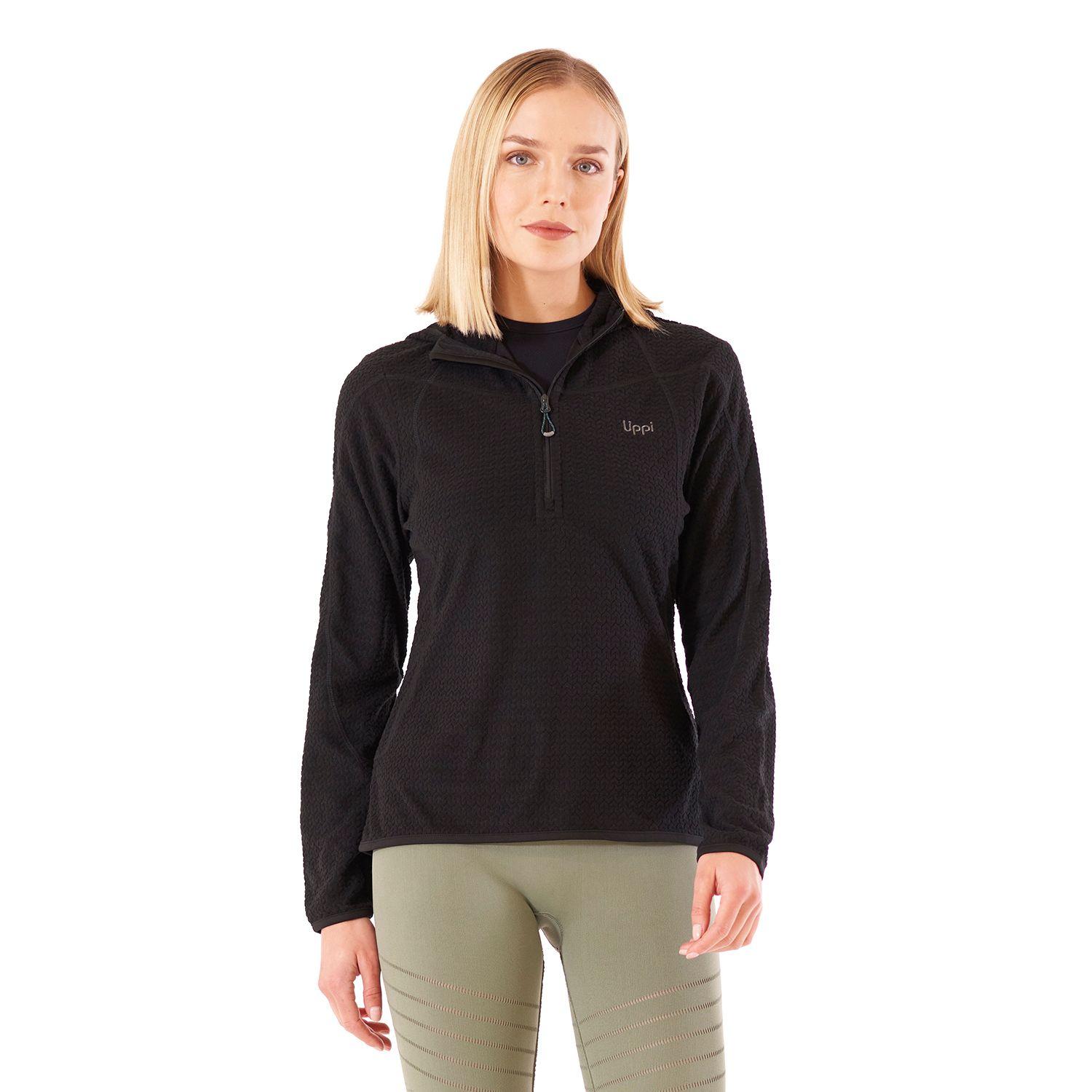 Poleron Mujer Jacaranda Nano-F 14 Zip Hoody Negro Lippi V22-1