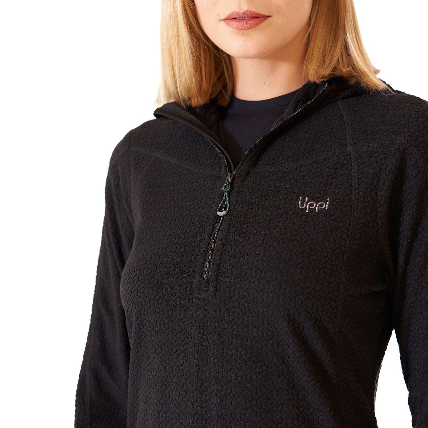 Poleron Mujer Jacaranda Nano-F 14 Zip Hoody Negro Lippi V22-4