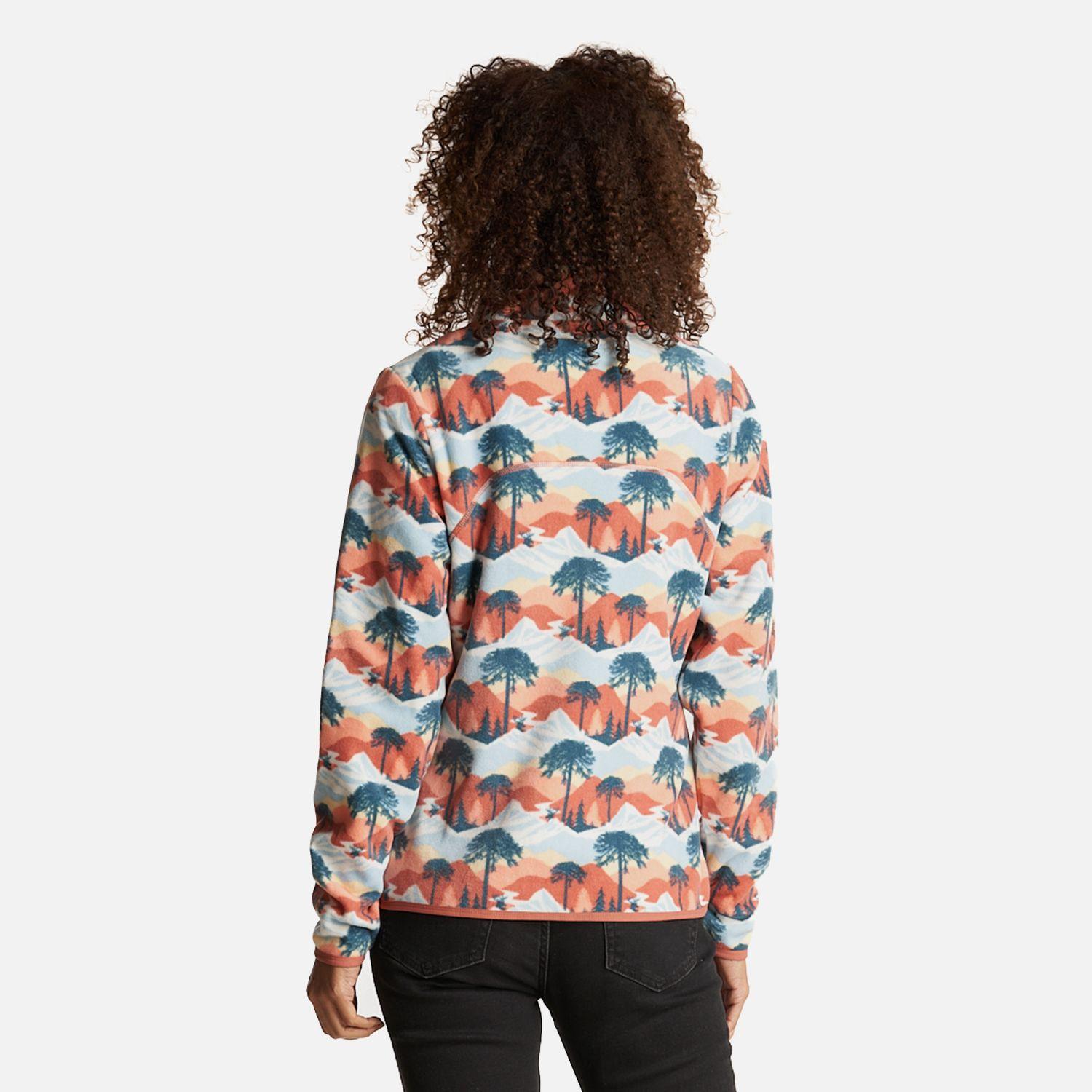 Poleron Mujer Tokerau Print Damasco Haka Honu-7