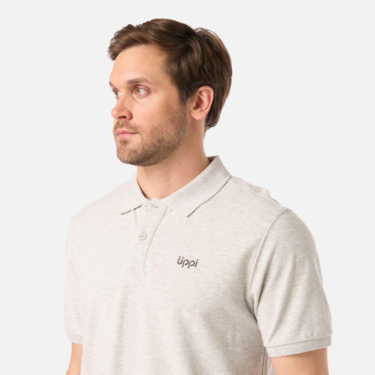 Polera Hombre First Class Elastic Polo Melange Gris Lippi V26-3