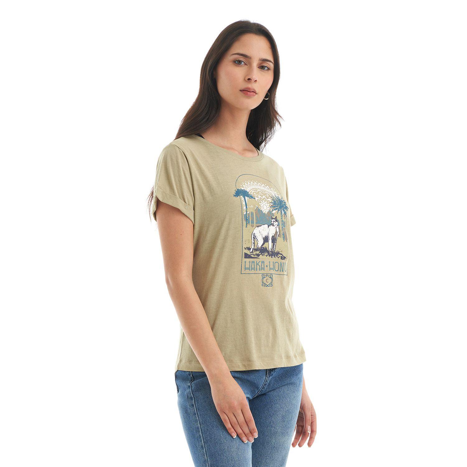 Polera Mujer Polo Verde Militar Haka Honu-2