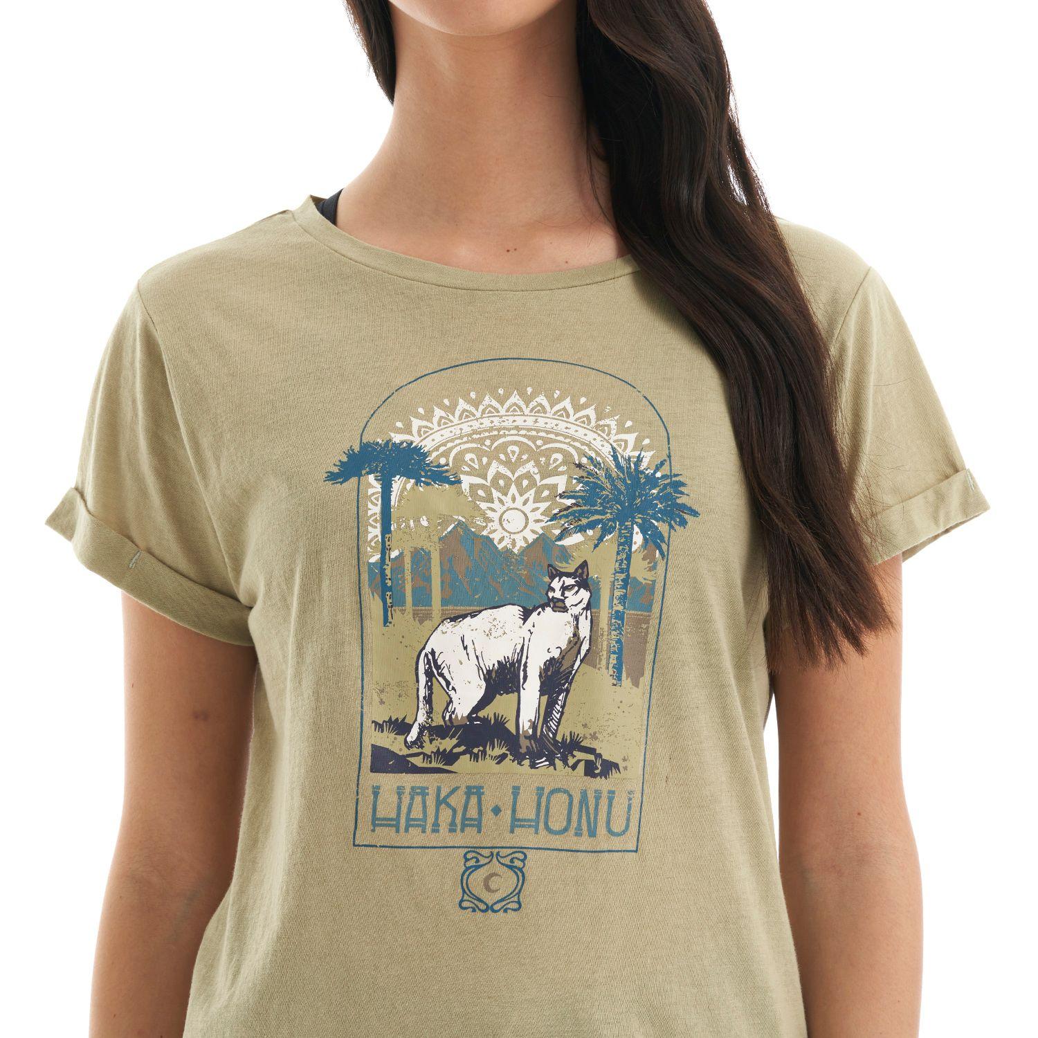 Polera Mujer Polo Verde Militar Haka Honu-6