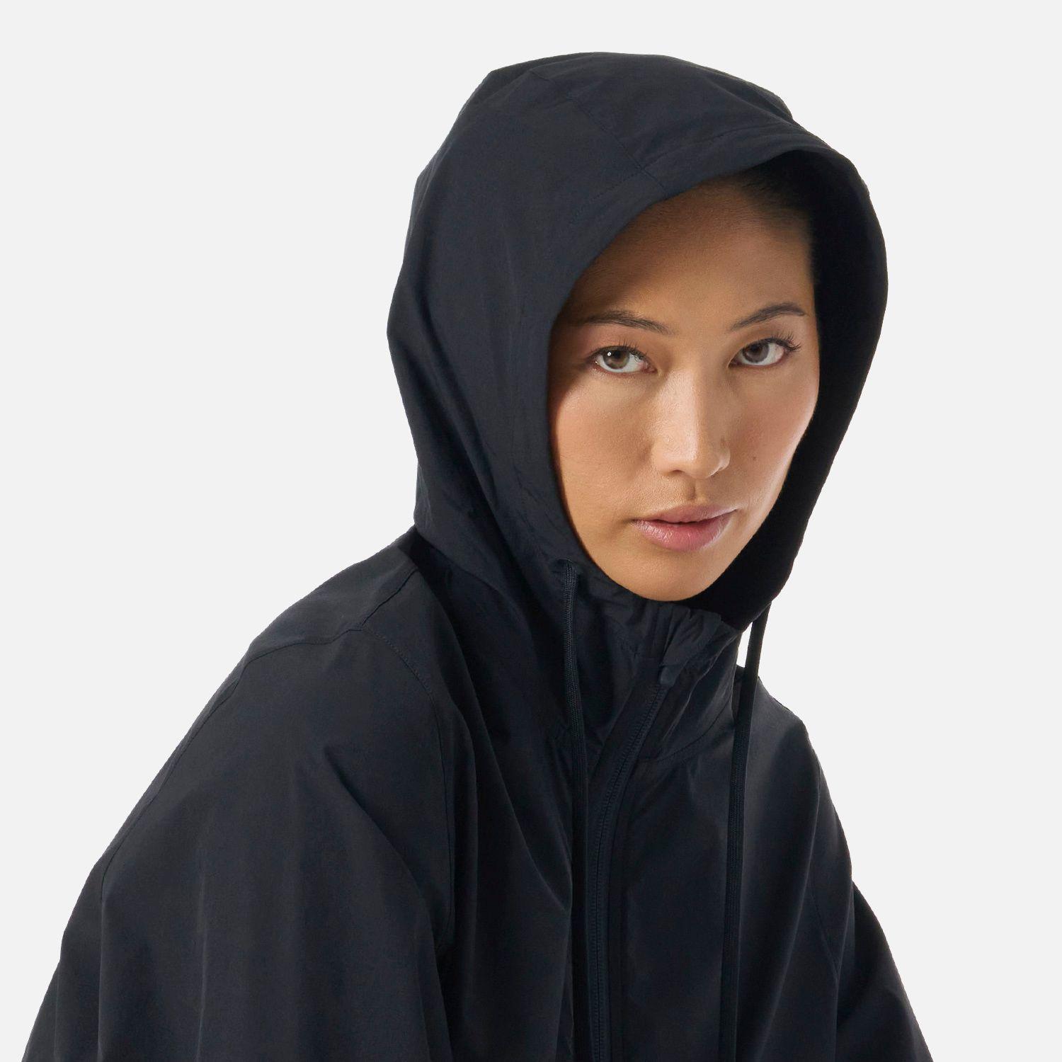 Chaqueta Mujer Tempo 1/4 Zip Windbreaker Negro Vulcano-4