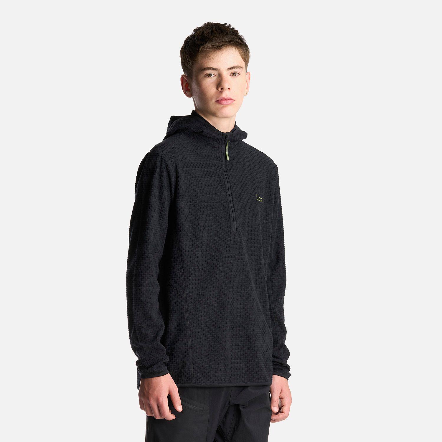 Poleron Teen Boy Mild Nano-F 14 Zip Hoody Negro Lippi I24-2