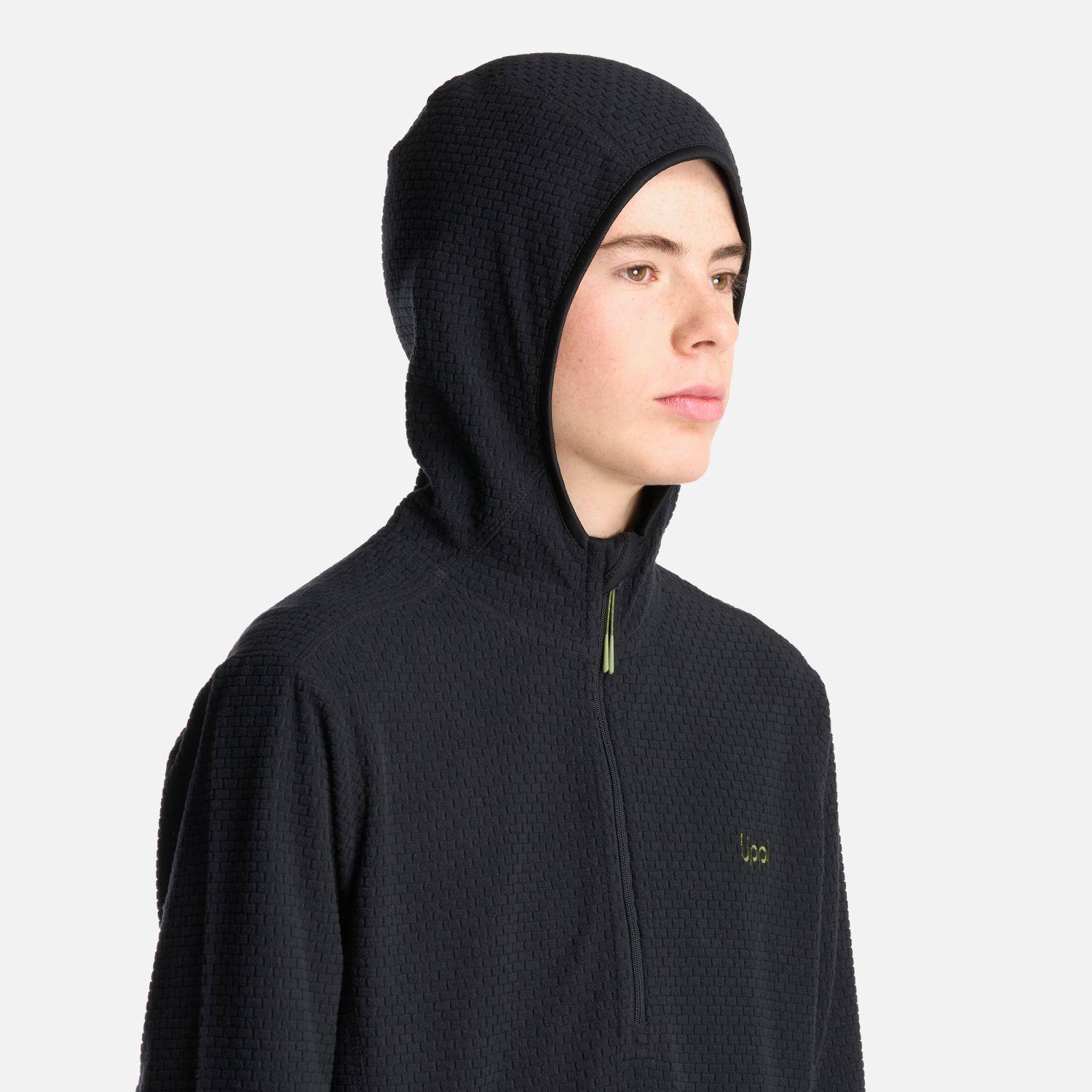 Poleron Teen Boy Mild Nano-F 14 Zip Hoody Negro Lippi I24-4