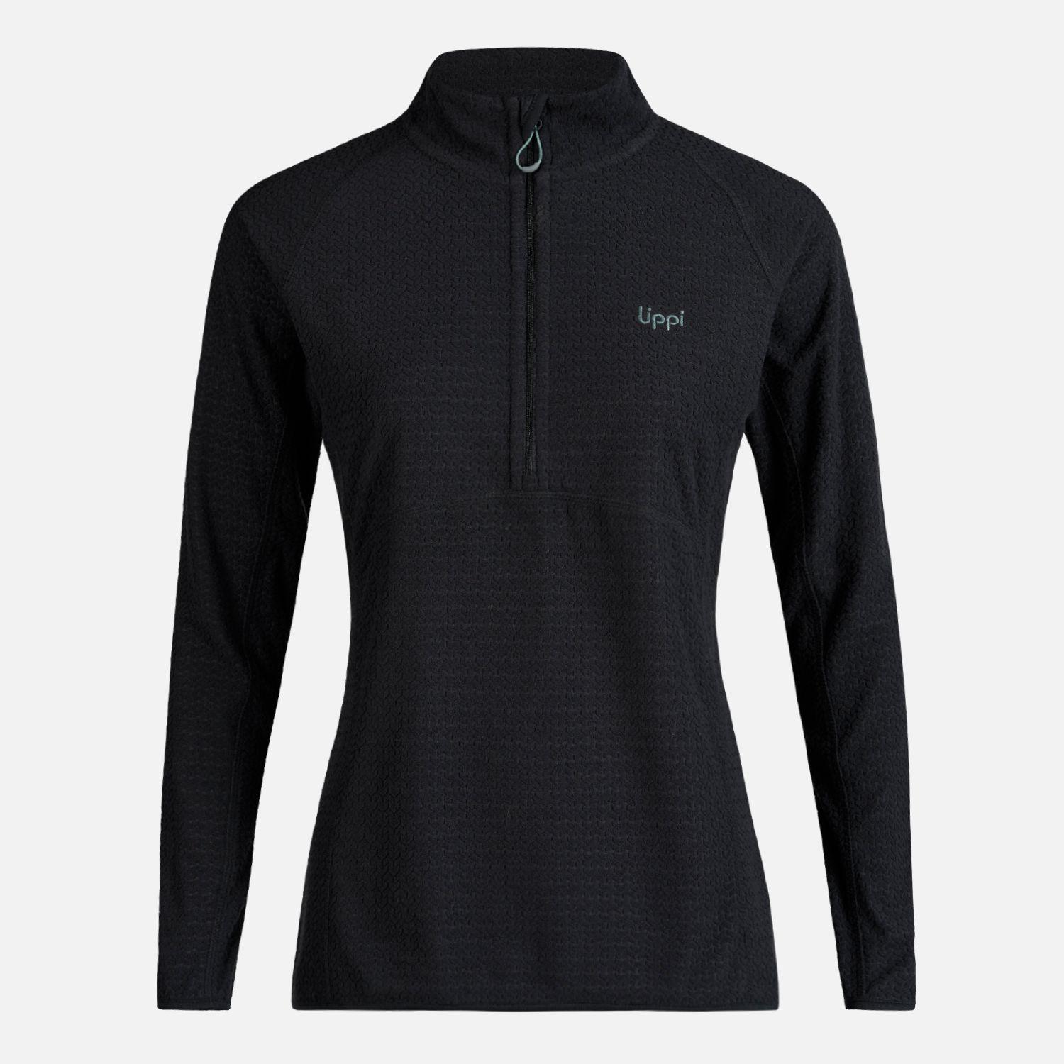 Poleron Mujer Jacaranda Nano-F 14 Zip Negro Lippi I23-0