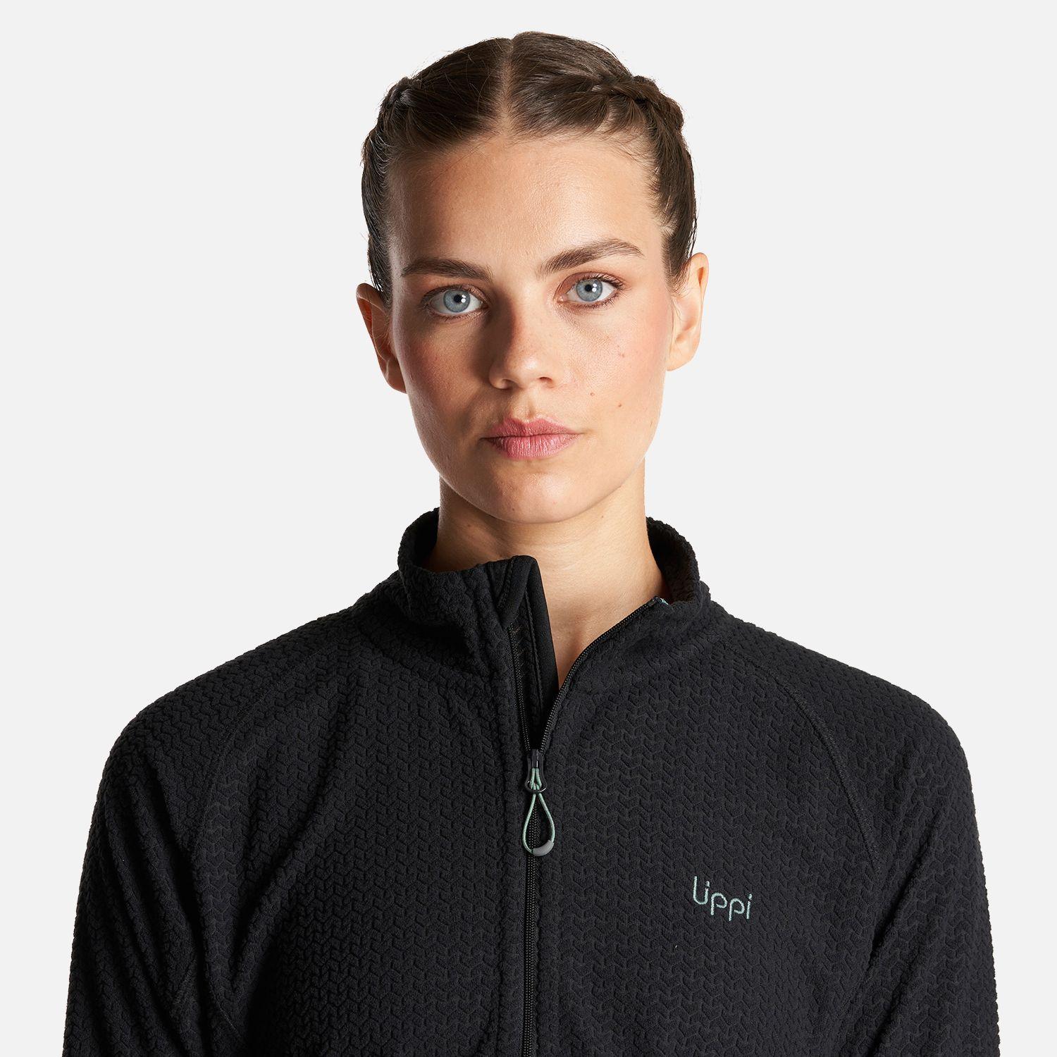 Poleron Mujer Jacaranda Nano-F 14 Zip Negro Lippi I23-4
