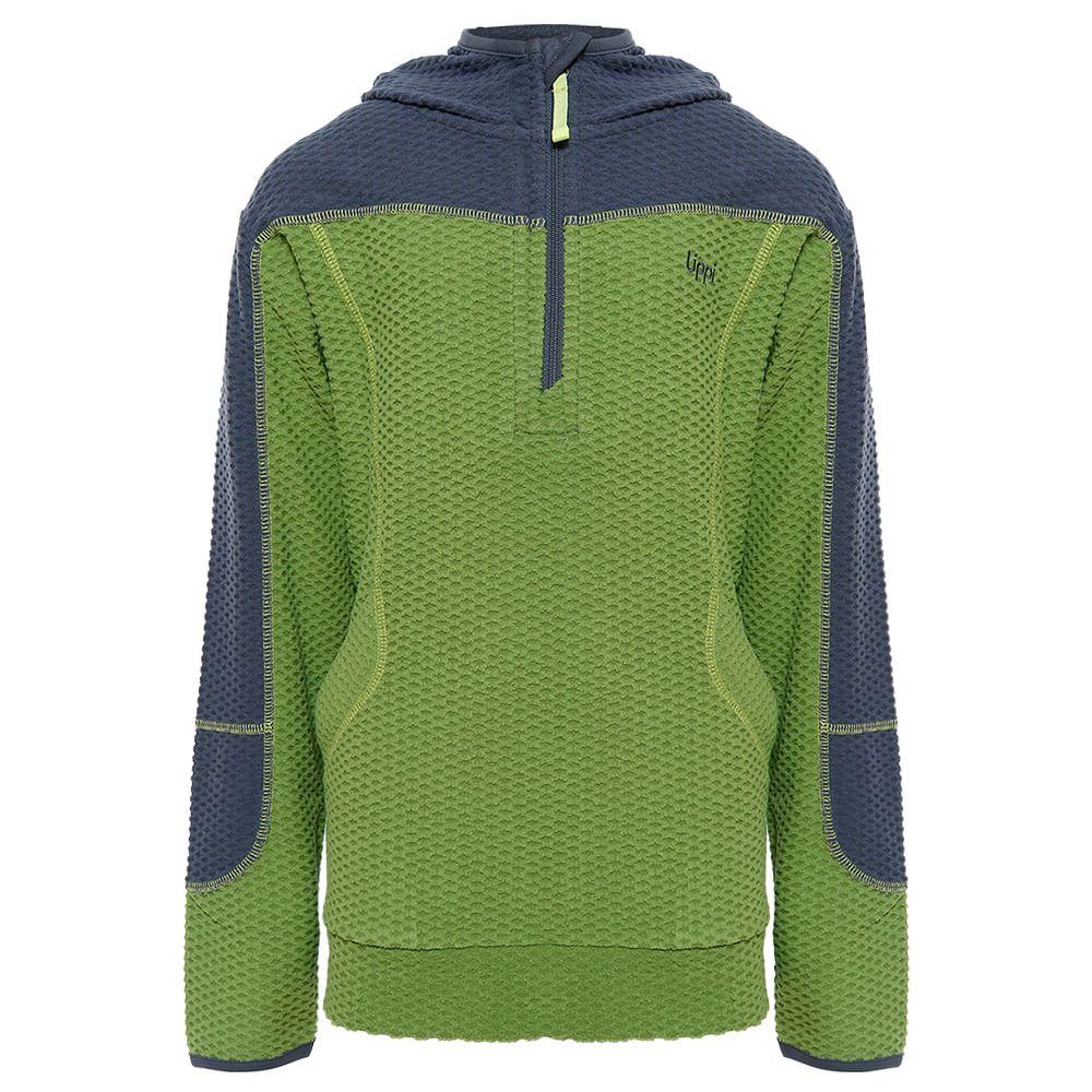 Poleron Niño Saltamontes Nano-F 1/4 Zip Gris Oscuro / Calipso Lippi-0