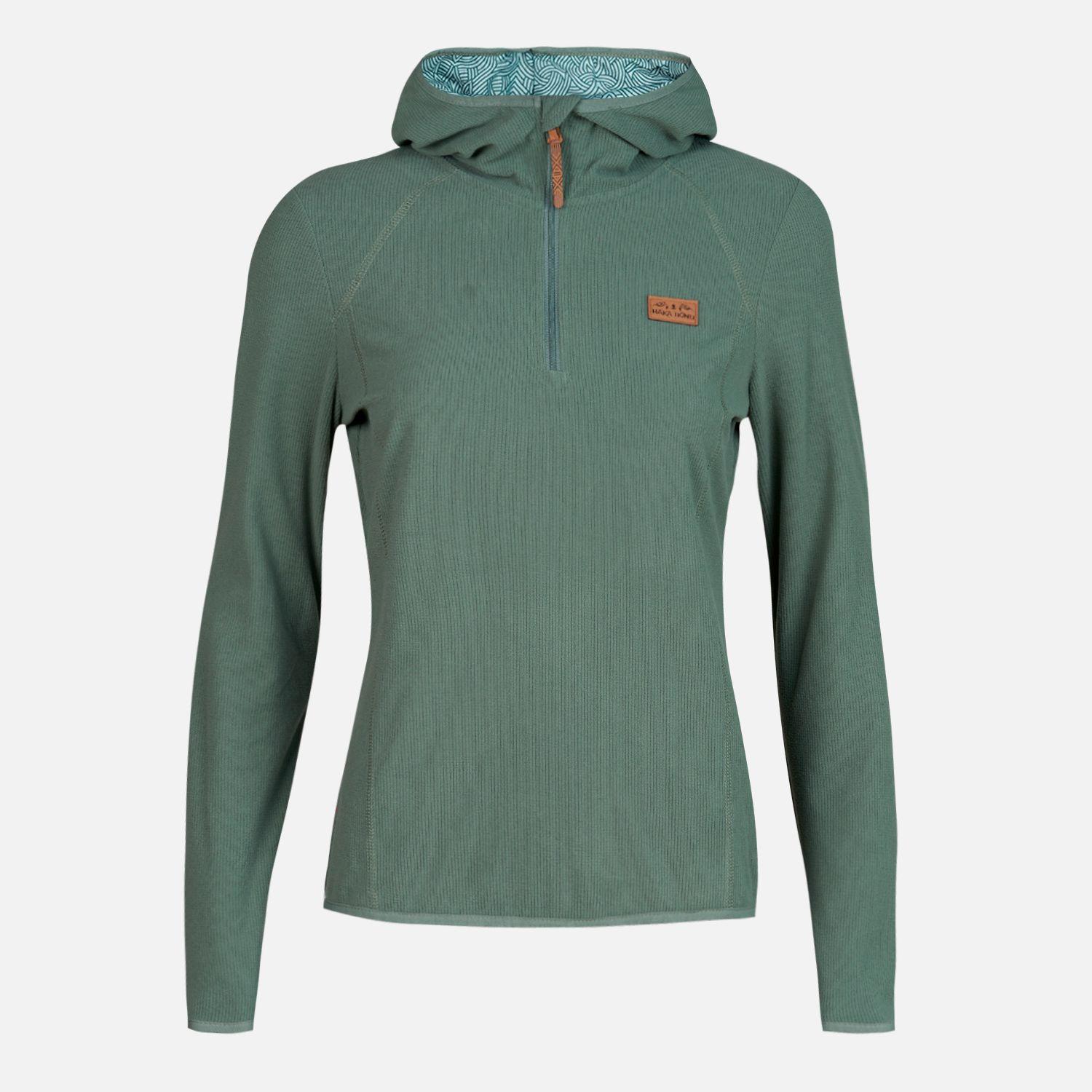 Poleron Mujer Taina Nui Verde Grisaceo Haka Honu-0