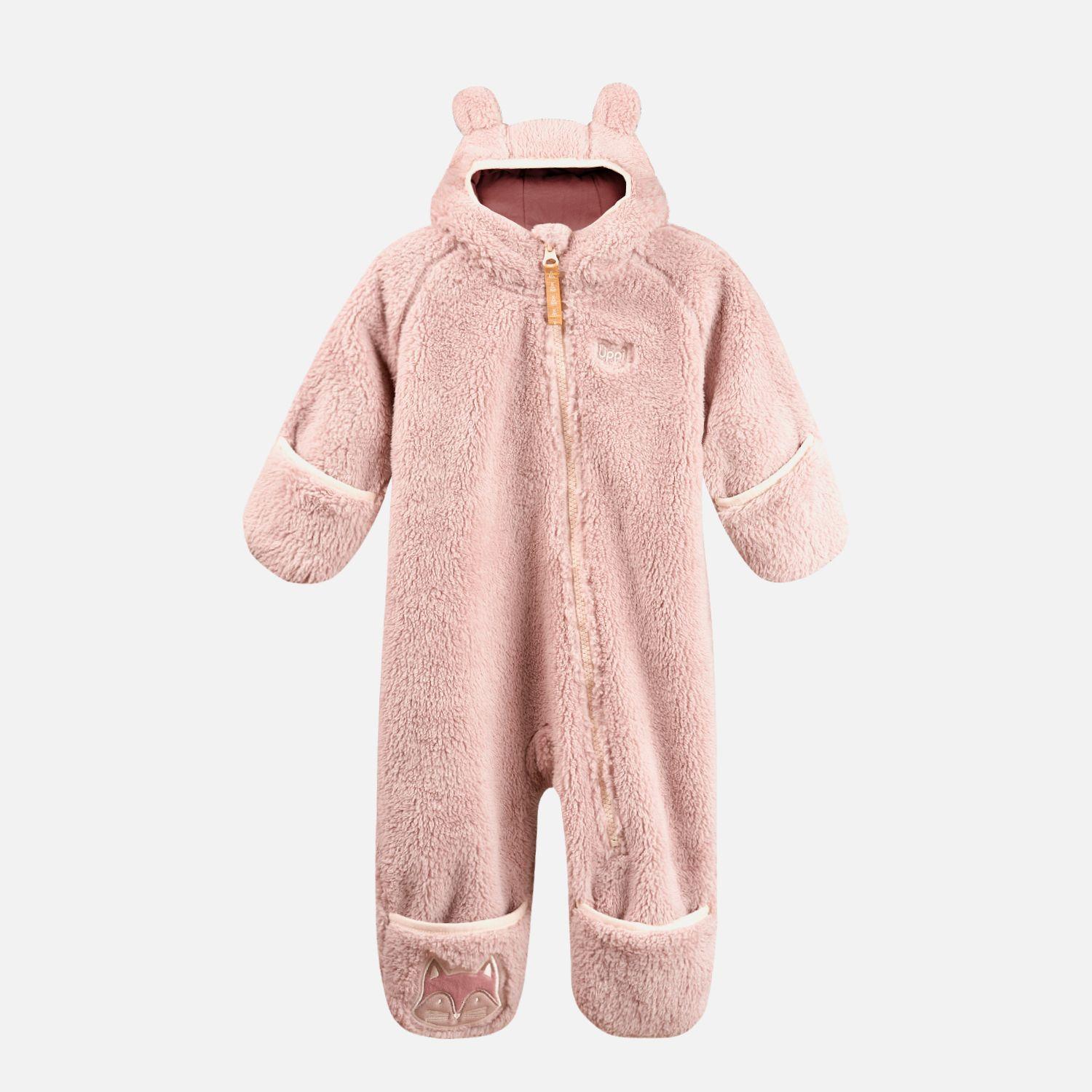Enterito Baby Girl Bear Shaggy-Pro Onesie Rosa Claro Lippi-0