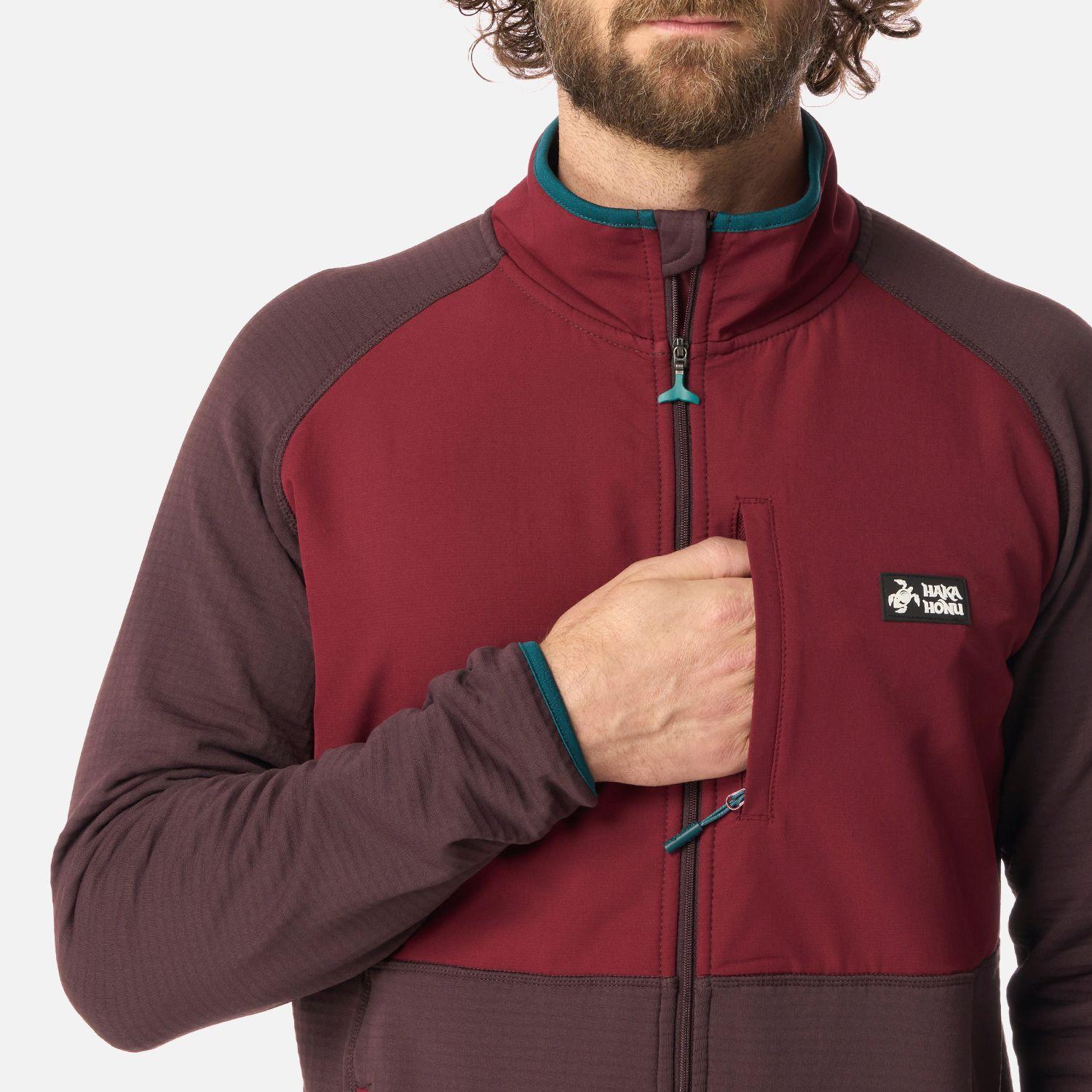 Polerón Hombre Taina Full Zip Burdeo Haka Honu I26-3