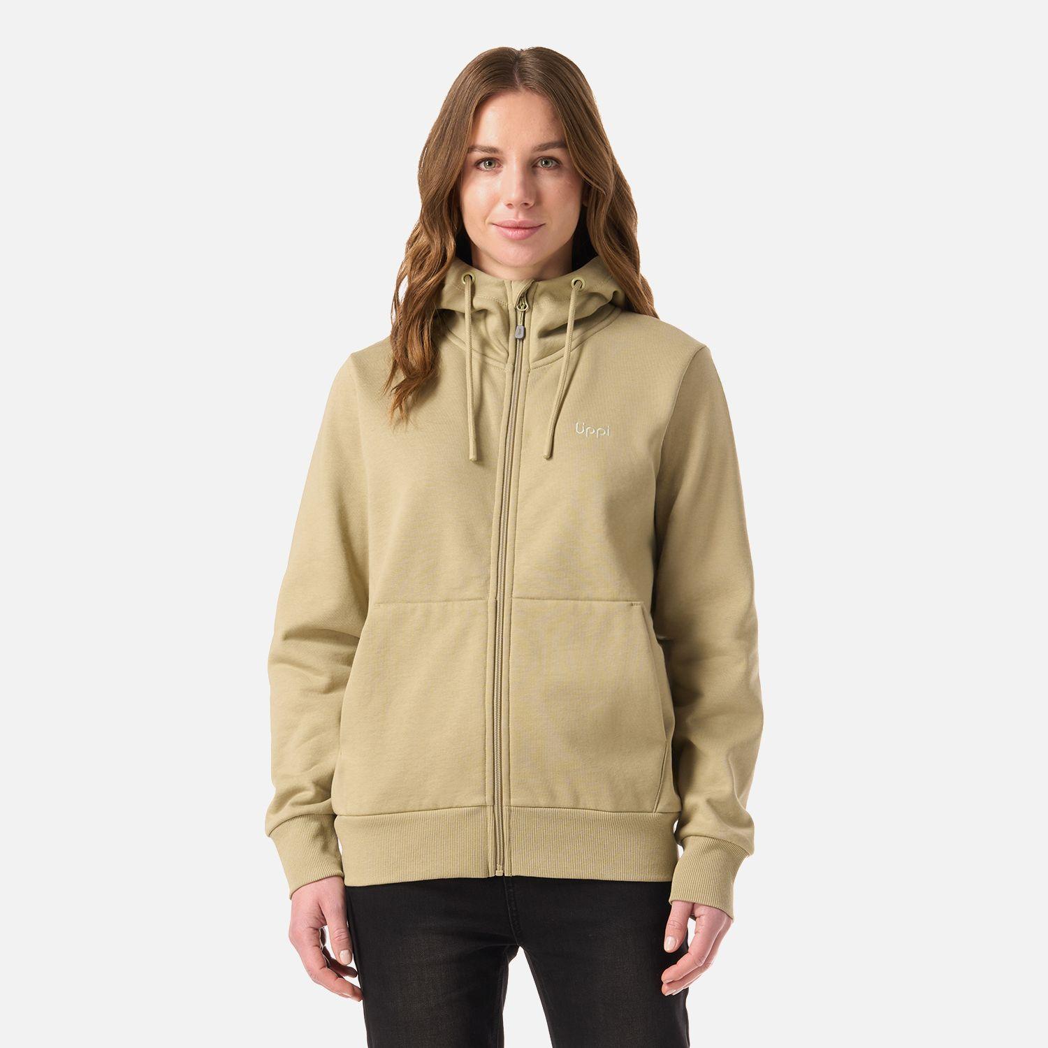 Polerón Mujer Ulmo Full Zip Hoody Sweatshirt Verde Oliva Lippi V26-0