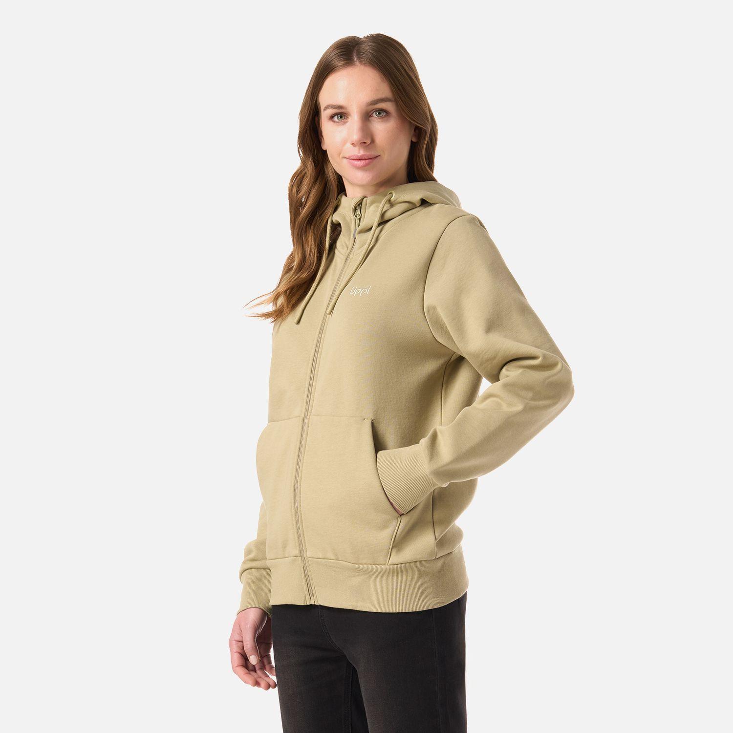Polerón Mujer Ulmo Full Zip Hoody Sweatshirt Verde Oliva Lippi V26-1