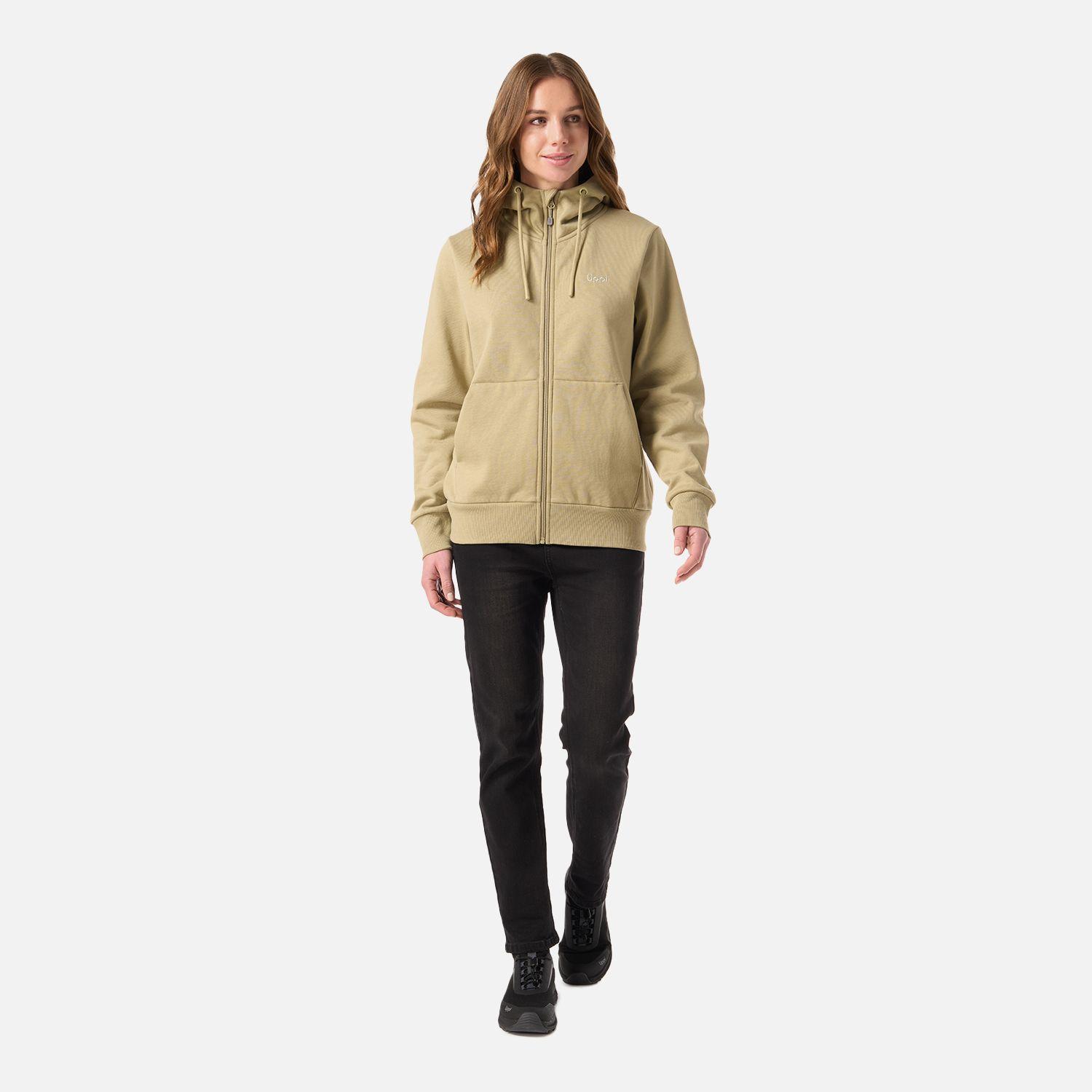 Polerón Mujer Ulmo Full Zip Hoody Sweatshirt Verde Oliva Lippi V26-5