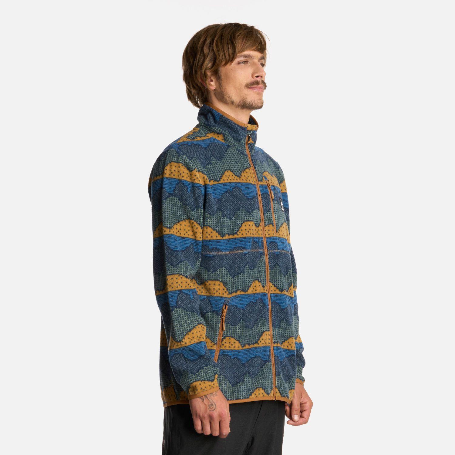 Polerón Hombre Tokerau Pro Print Mostaza Haka Honu I25-1