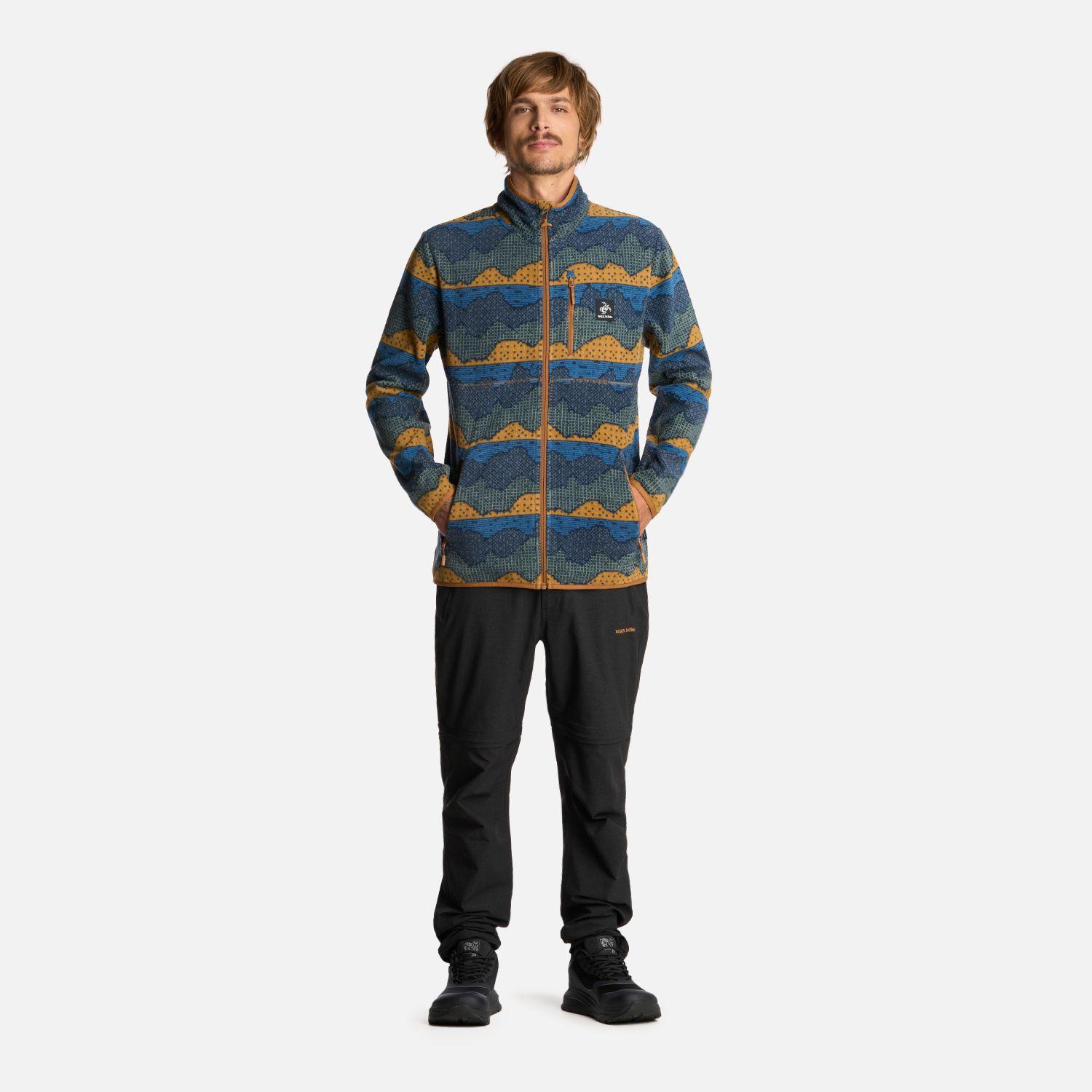 Polerón Hombre Tokerau Pro Print Mostaza Haka Honu I25-6