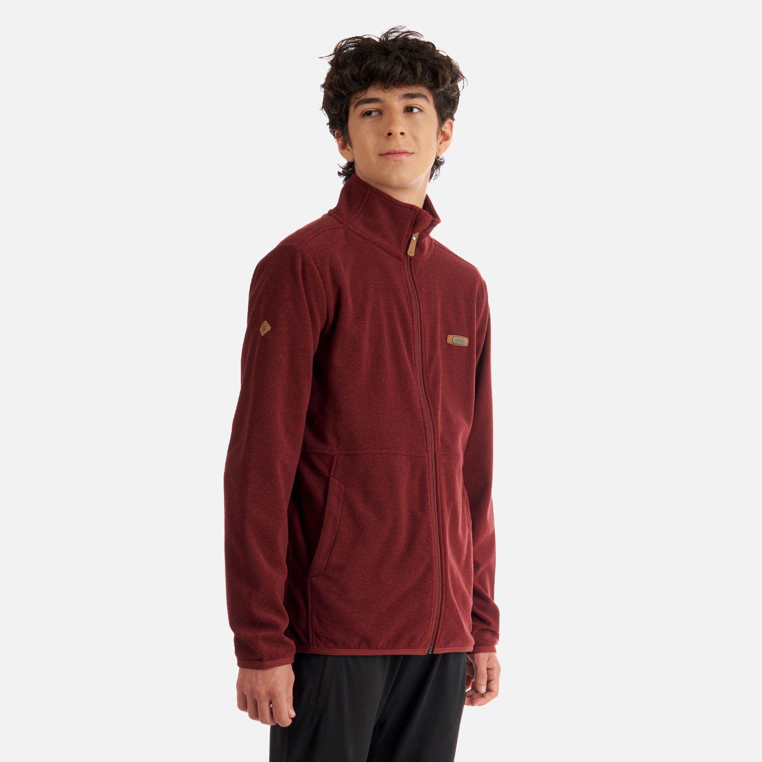 Poleron Teen Boy Stripes Nano-F Full Zip Terracota Lippi-2