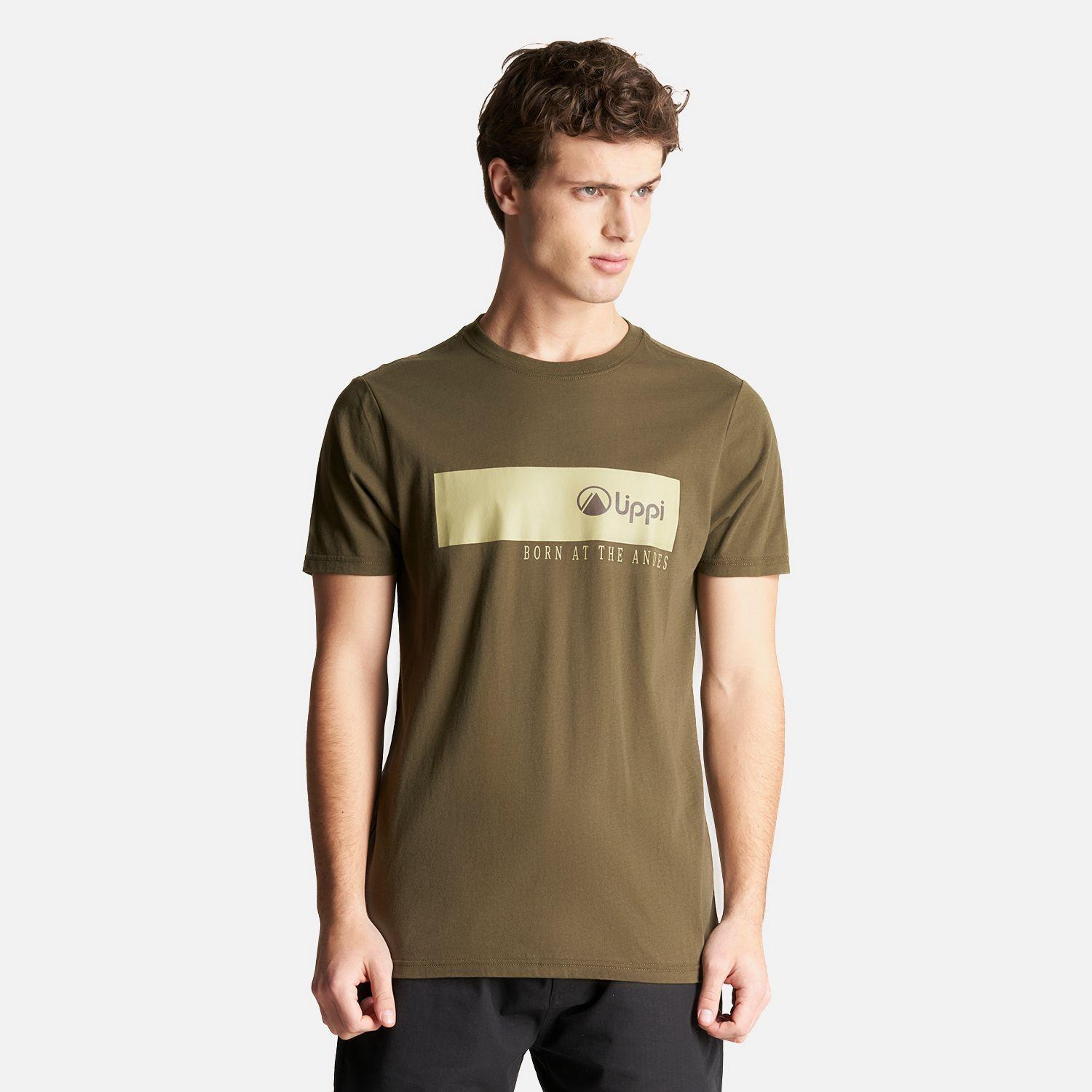 Polera Hombre Logo Lippi T-Shirt Front Line Oliva Oscuro Lippi-1