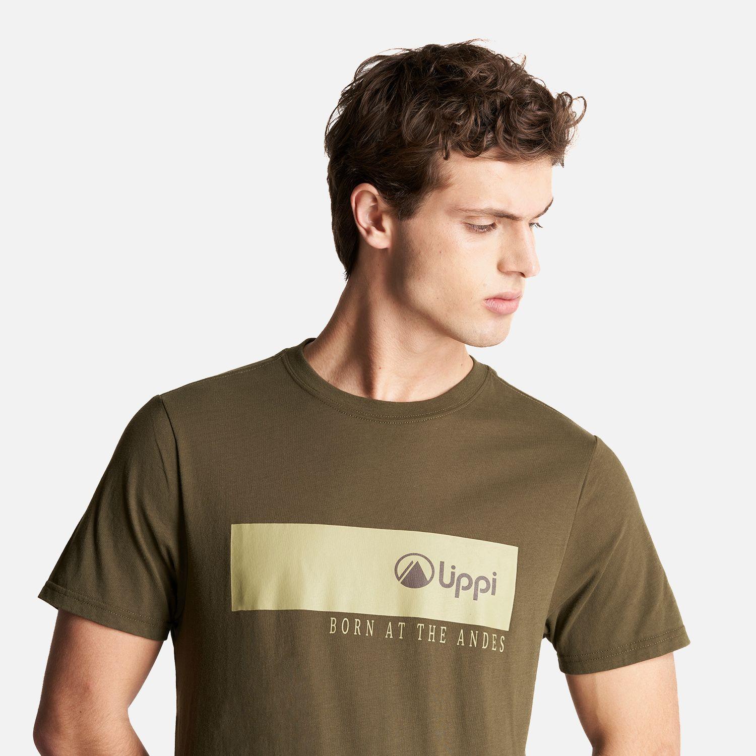 Polera Hombre Logo Lippi T-Shirt Front Line Oliva Oscuro Lippi-5