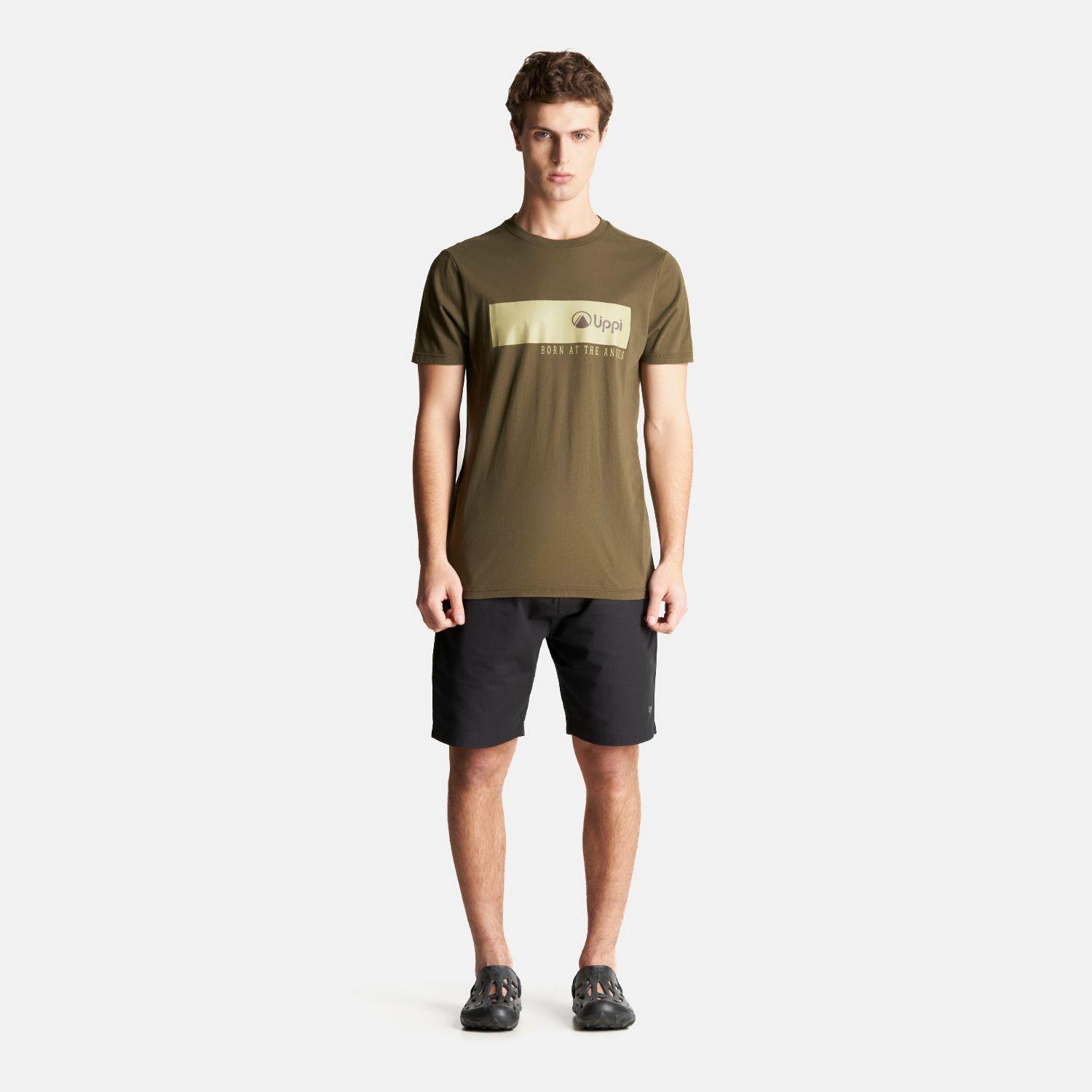 Polera Hombre Logo Lippi T-Shirt Front Line Oliva Oscuro Lippi-6