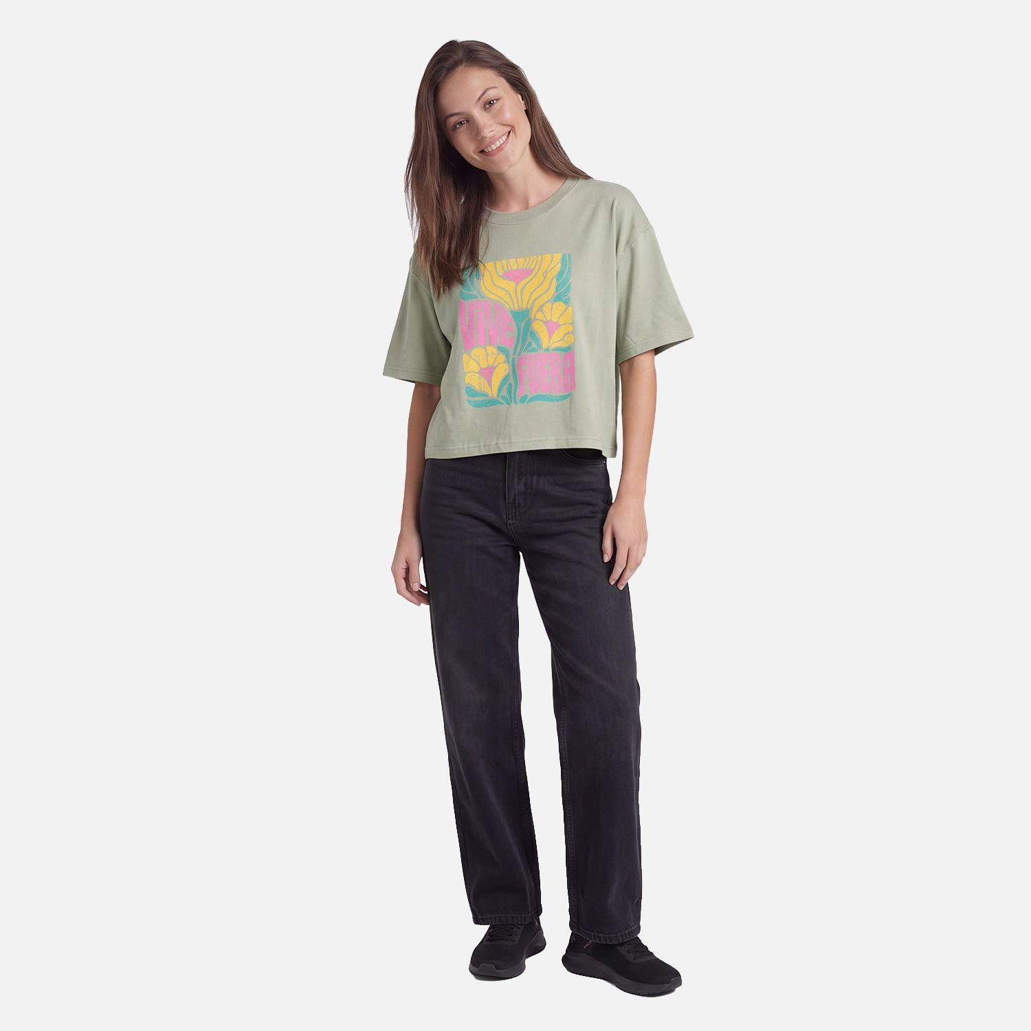 Polera Mujer Floreada Jade Haka Honu V27-0