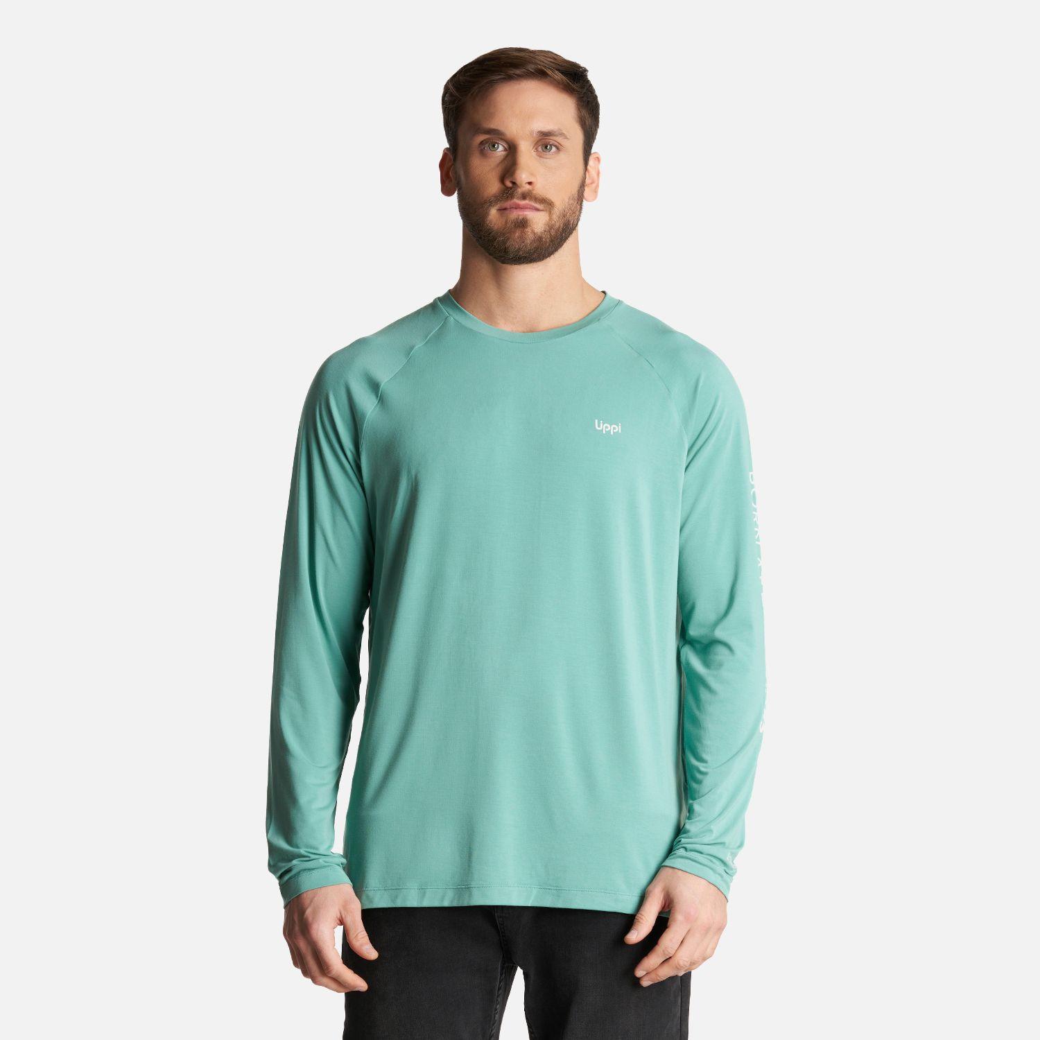 Polera Hombre Sun Action Long Sleeve Q-Dry Tshirt Turquesa Lippi-1