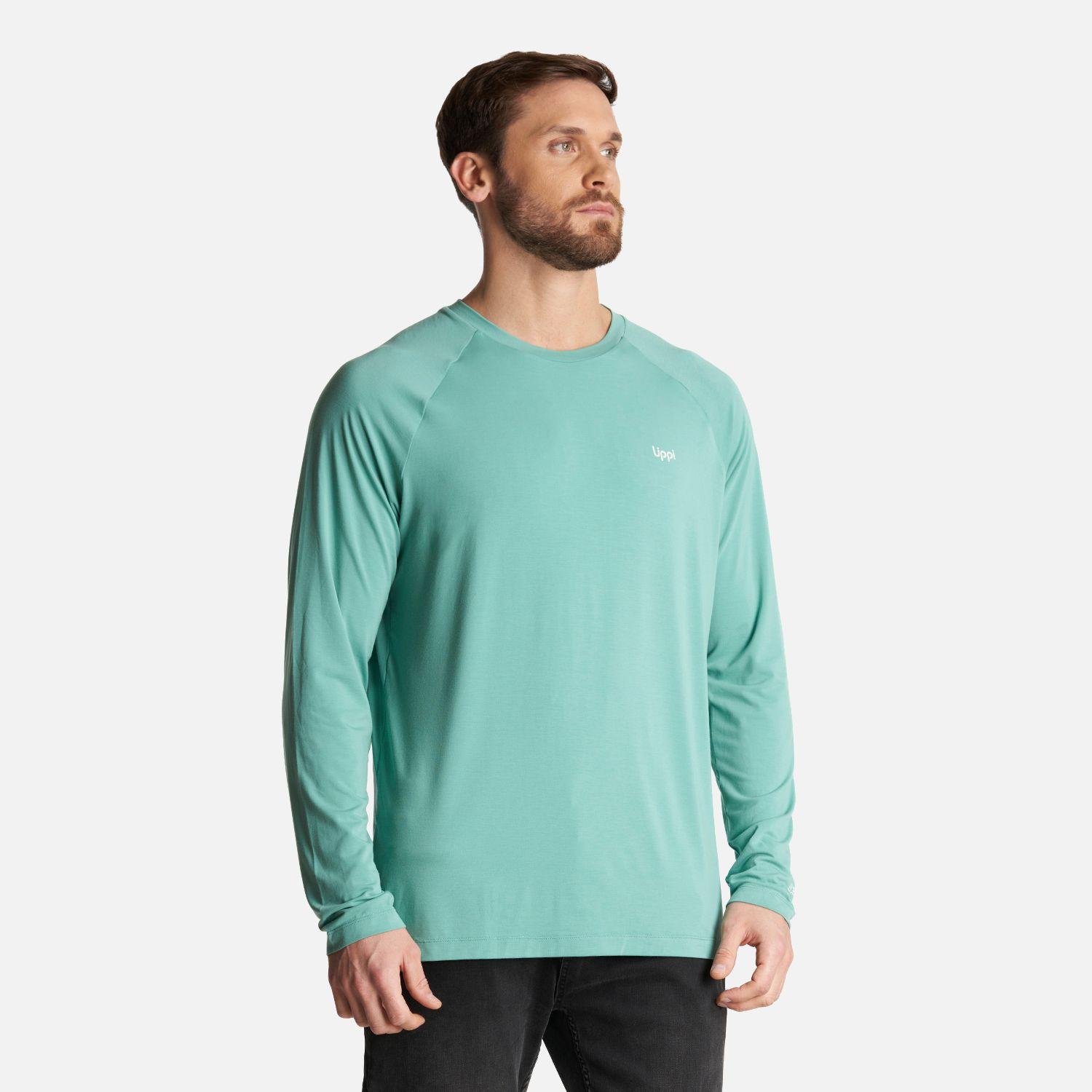 Polera Hombre Sun Action Long Sleeve Q-Dry Tshirt Turquesa Lippi-2