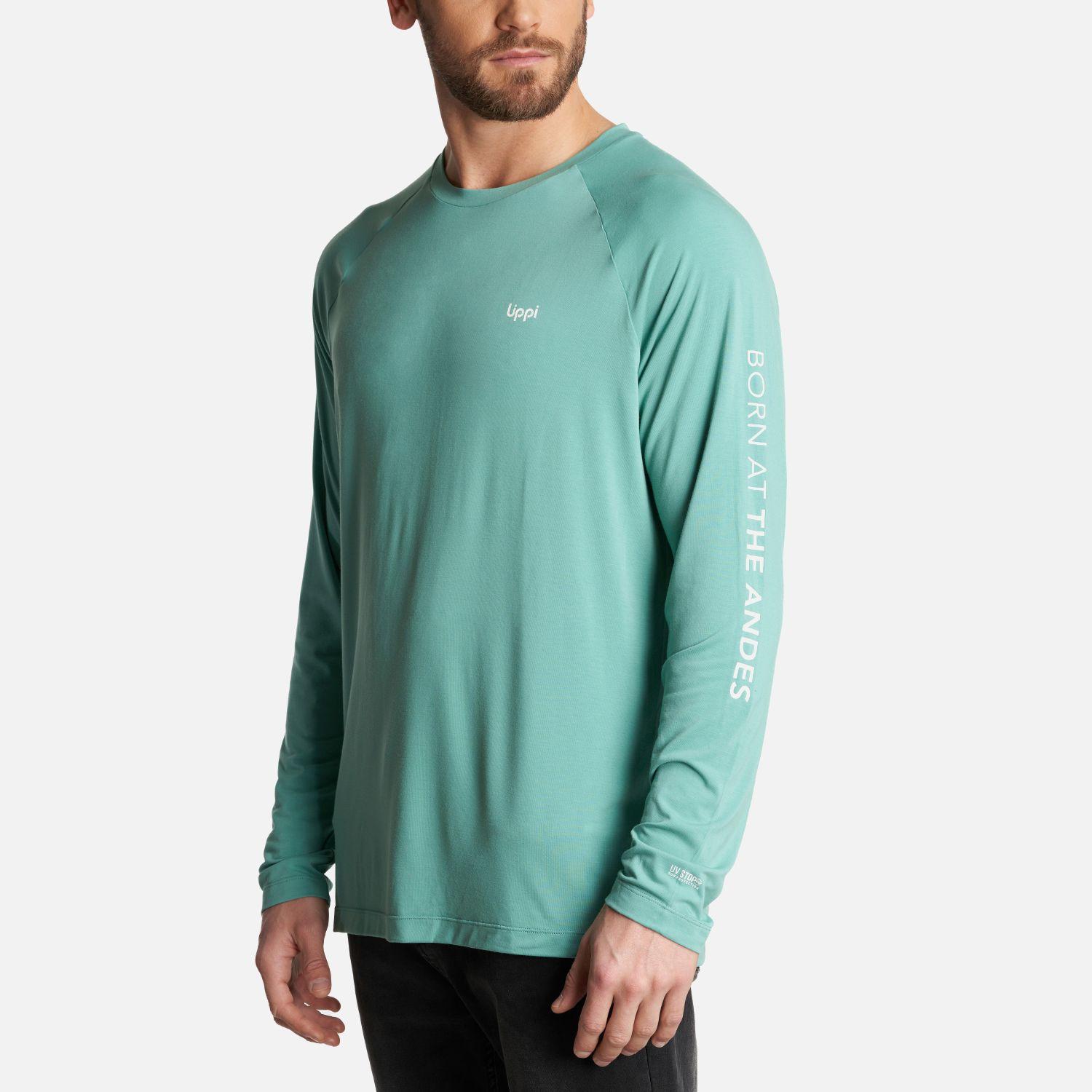 Polera Hombre Sun Action Long Sleeve Q-Dry Tshirt Turquesa Lippi-4